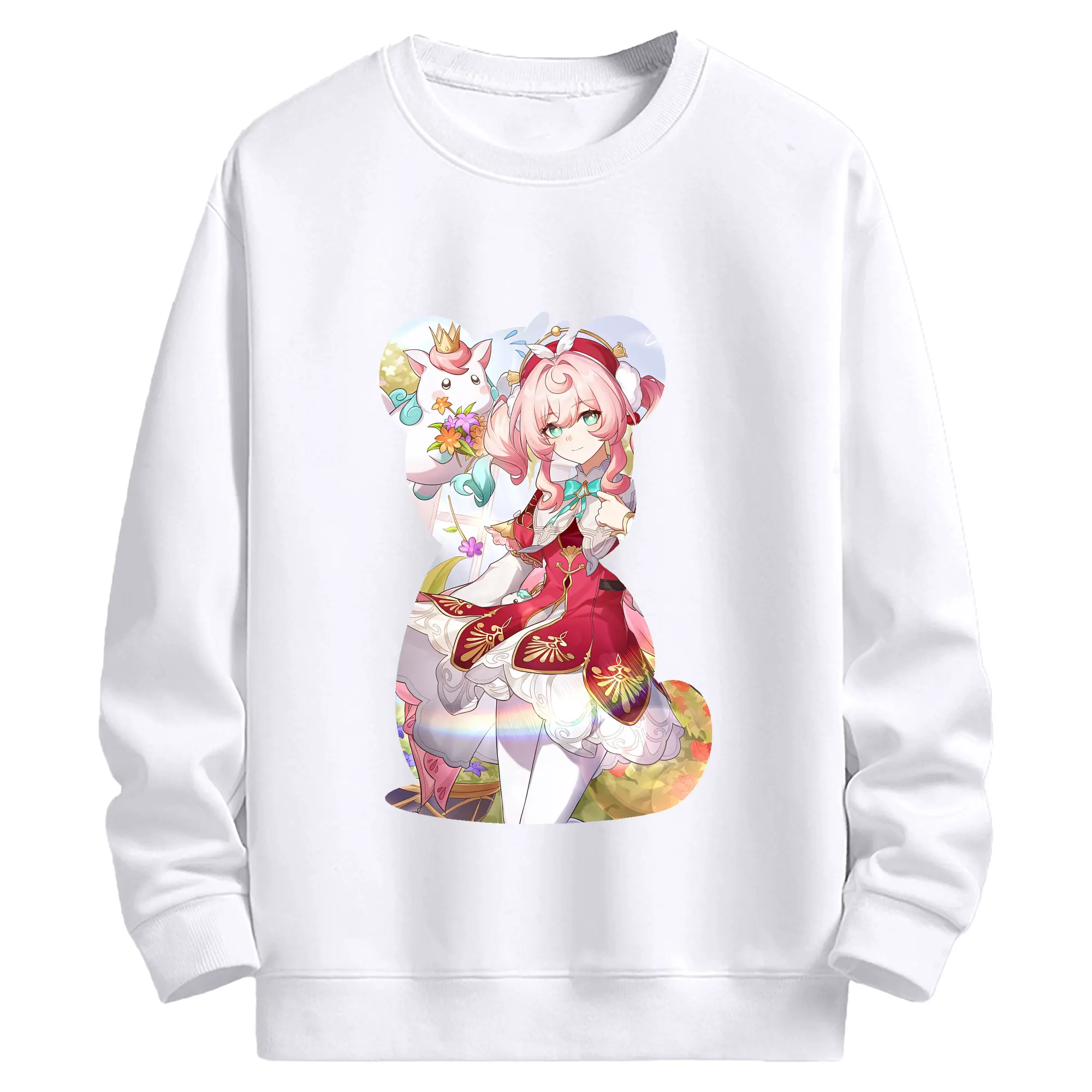 鳴潮 グッズ アンコ - 高品質 クルーネック スウェット ・ コットン59％ ポリエステル41％ ・ ユニセックス 長袖 トレーナー ・ カジュアル デイリー スポーツ 散歩用