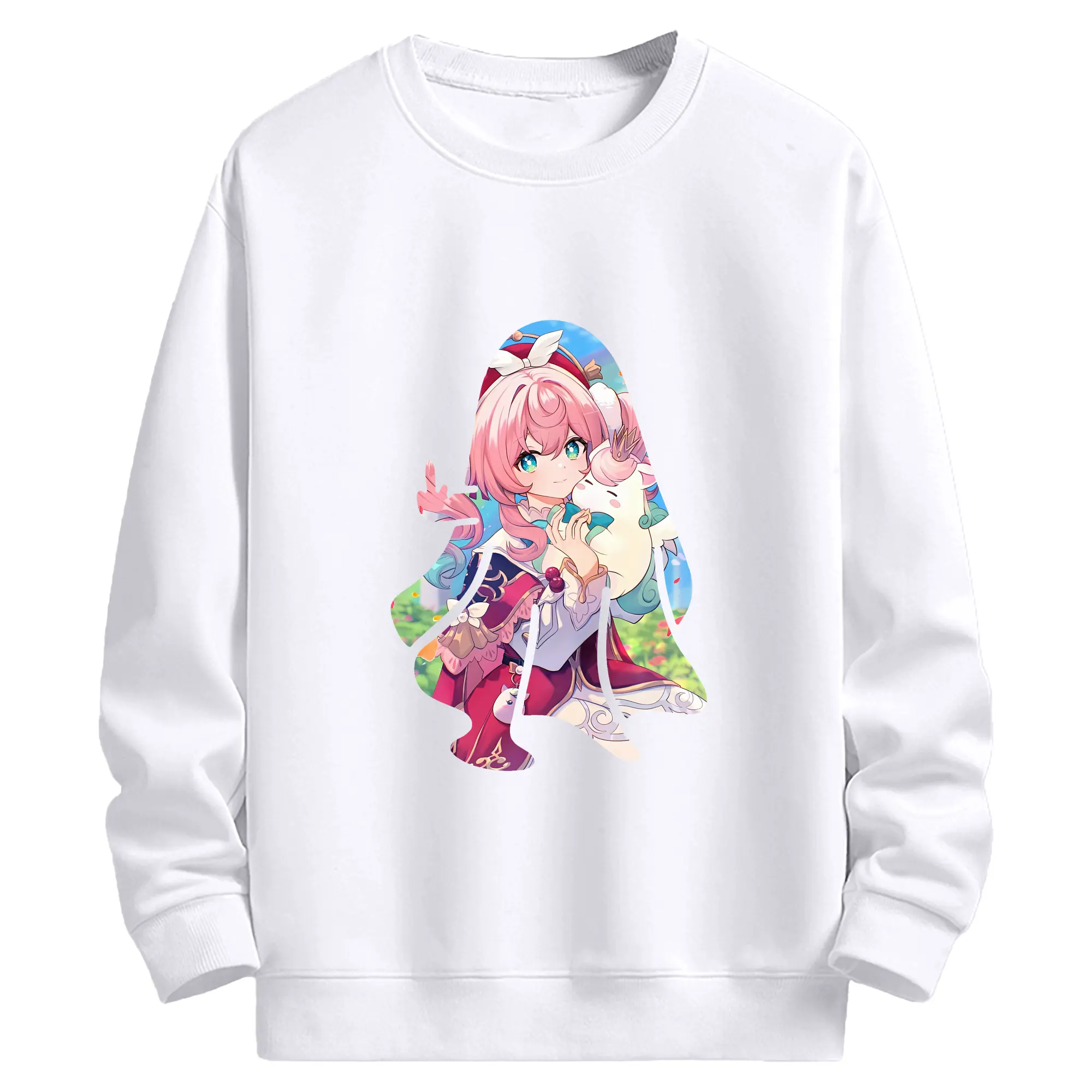 鳴潮 グッズ アンコ - 高品質 クルーネック スウェット ・ コットン59％ ポリエステル41％ ・ ユニセックス 長袖 トレーナー ・ カジュアル デイリー スポーツ 散歩用