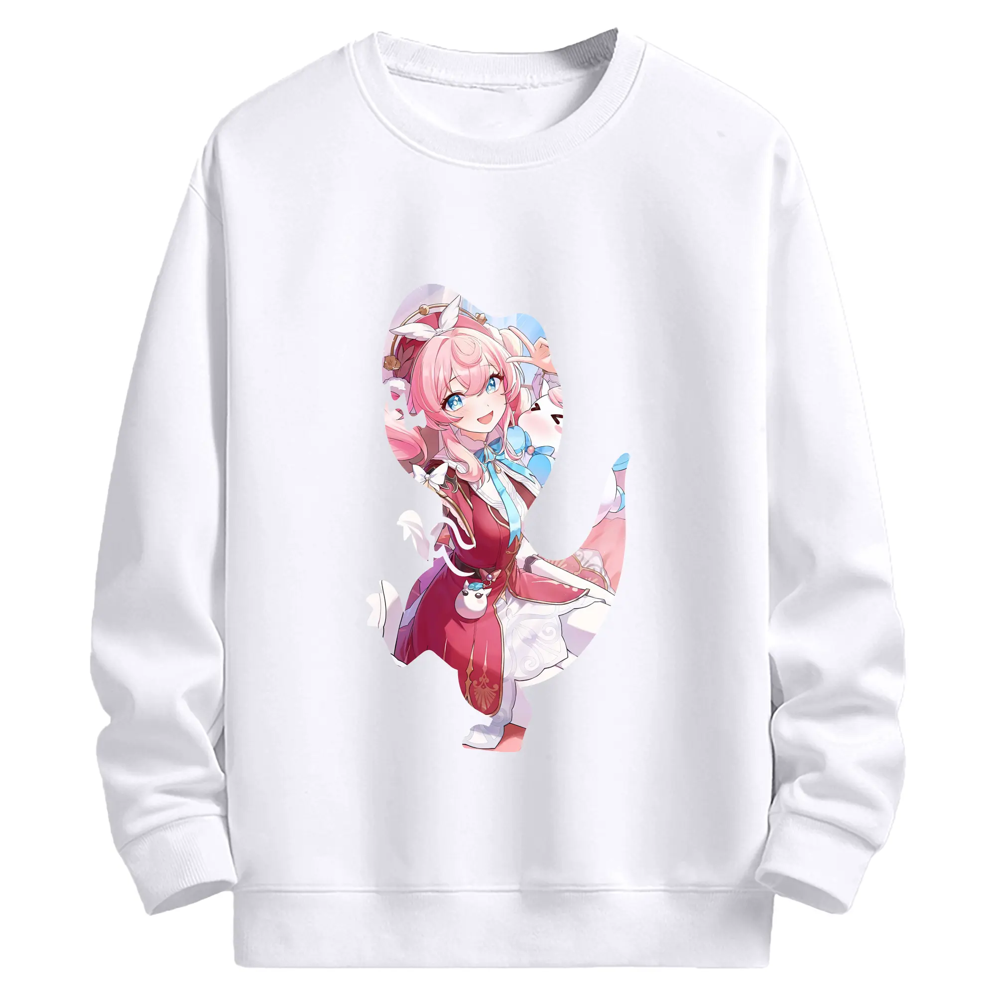 鳴潮 グッズ アンコ - 高品質 クルーネック スウェット ・ コットン59％ ポリエステル41％ ・ ユニセックス 長袖 トレーナー ・ カジュアル デイリー スポーツ 散歩用