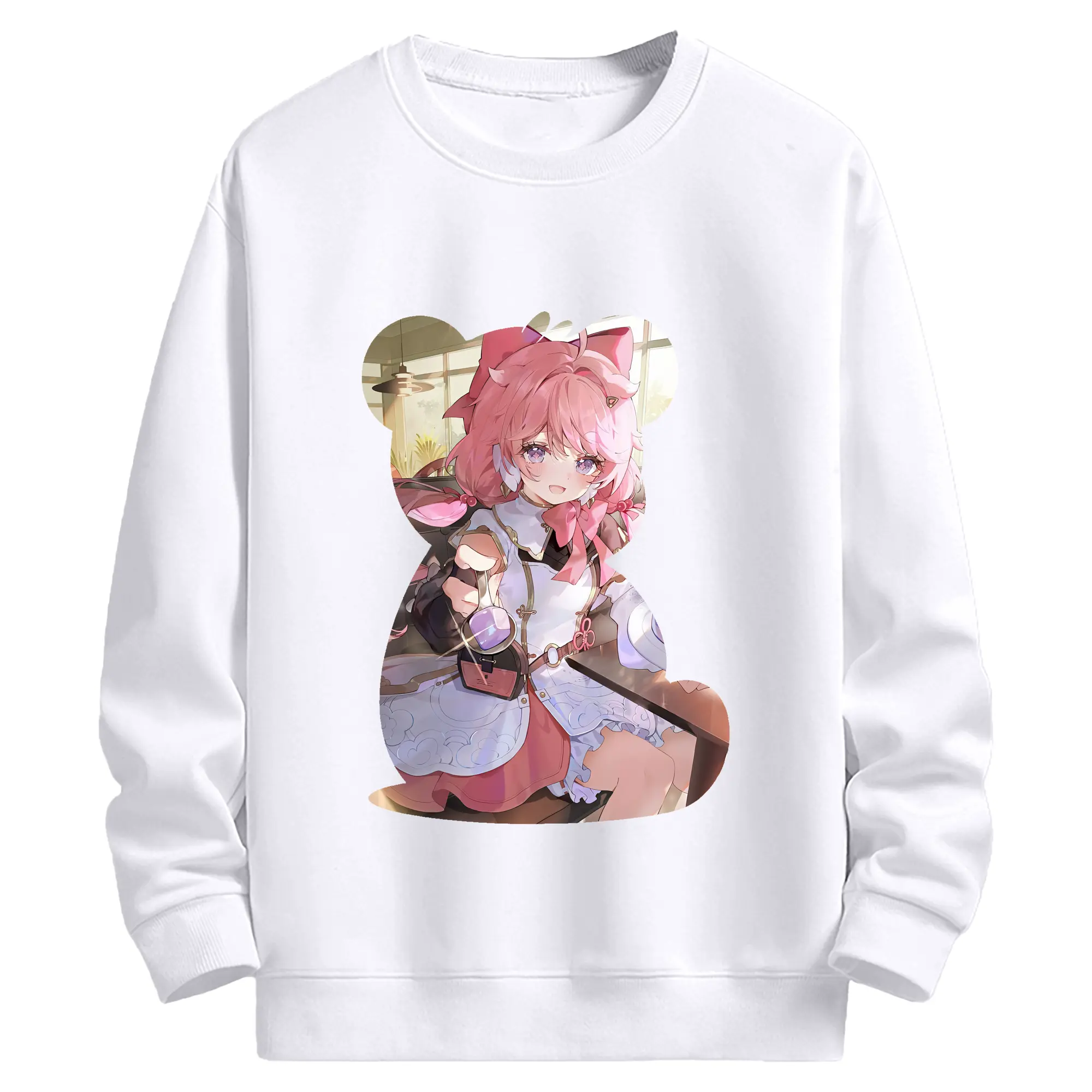 鳴潮 グッズ アンコ - 高品質 クルーネック スウェット ・ コットン59％ ポリエステル41％ ・ ユニセックス 長袖 トレーナー ・ カジュアル デイリー スポーツ 散歩用