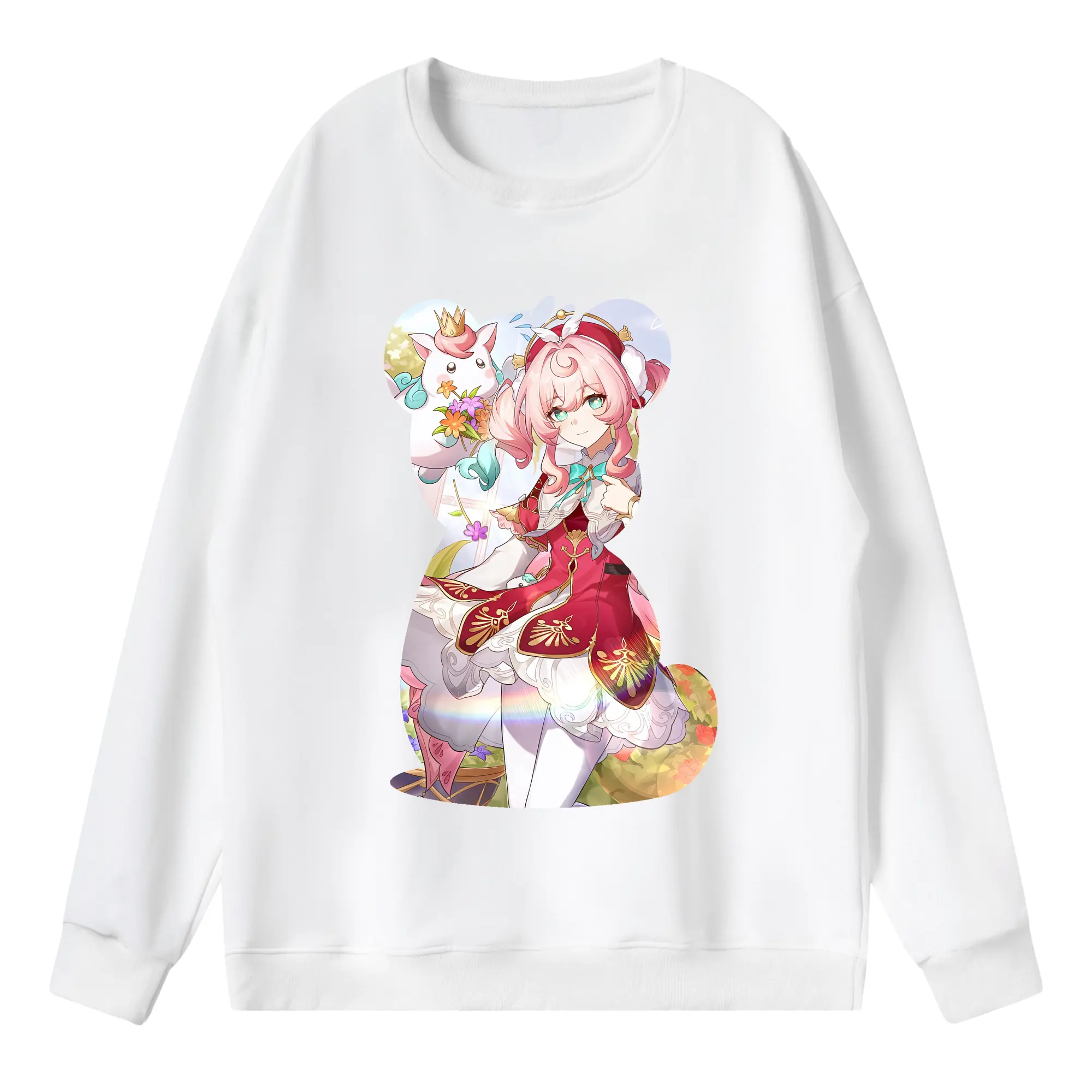 鳴潮 グッズ アンコ - 薄手 クルーネック スウェット 裏毛260g · ポリエステル 春秋向け カジュアル 男女兼用 · トレーナー デイリー スポーツ 散歩に最適