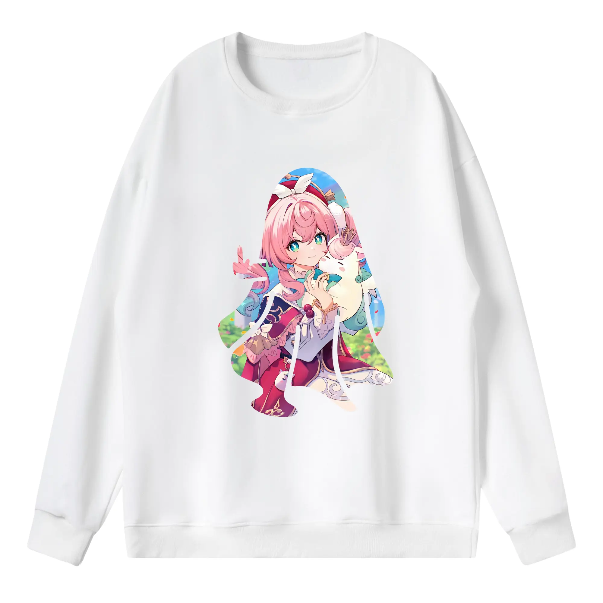 鳴潮 グッズ アンコ - 薄手 クルーネック スウェット 裏毛260g · ポリエステル 春秋向け カジュアル 男女兼用 · トレーナー デイリー スポーツ 散歩に最適