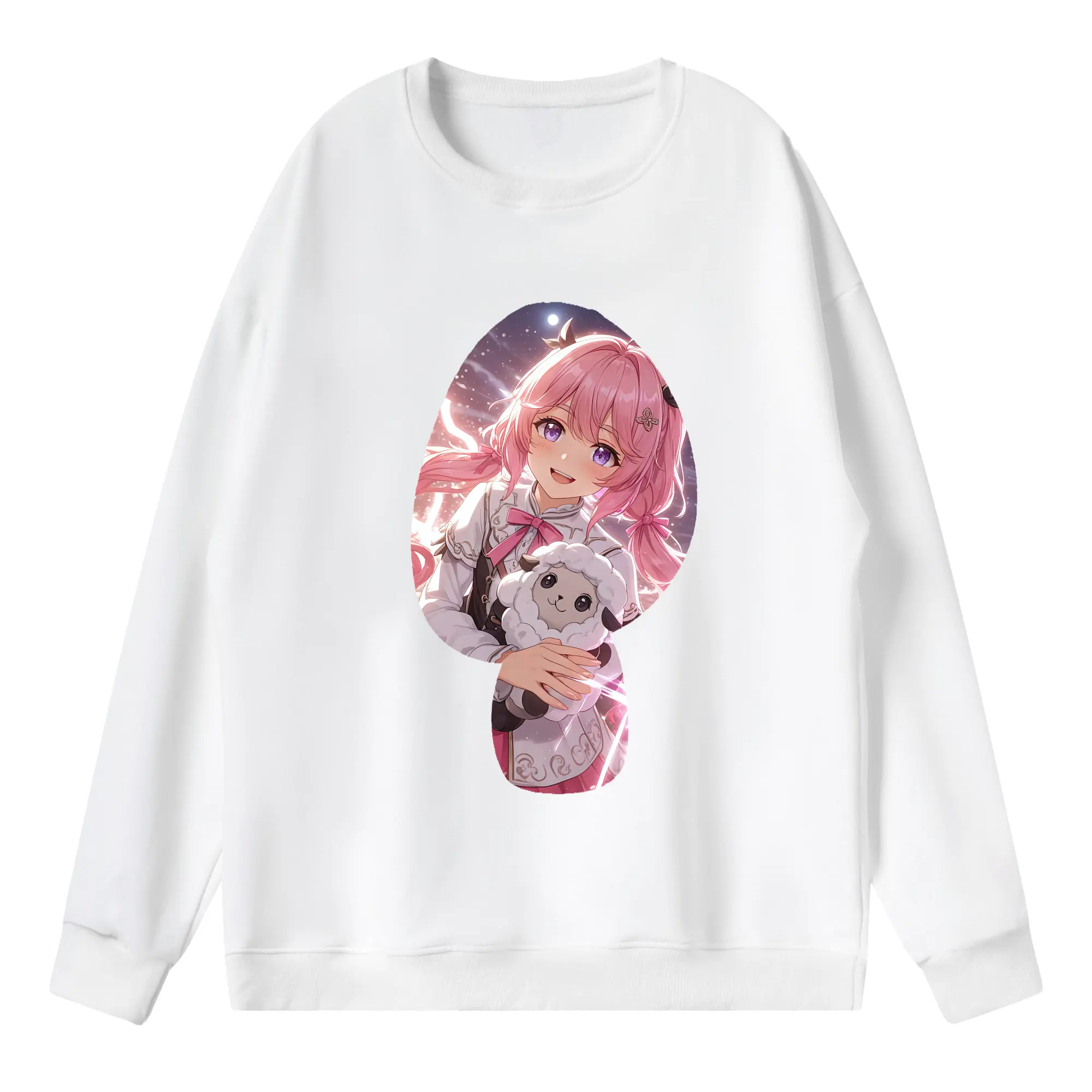 鳴潮 グッズ アンコ - 薄手 クルーネック スウェット 裏毛260g · ポリエステル 春秋向け カジュアル 男女兼用 · トレーナー デイリー スポーツ 散歩に最適