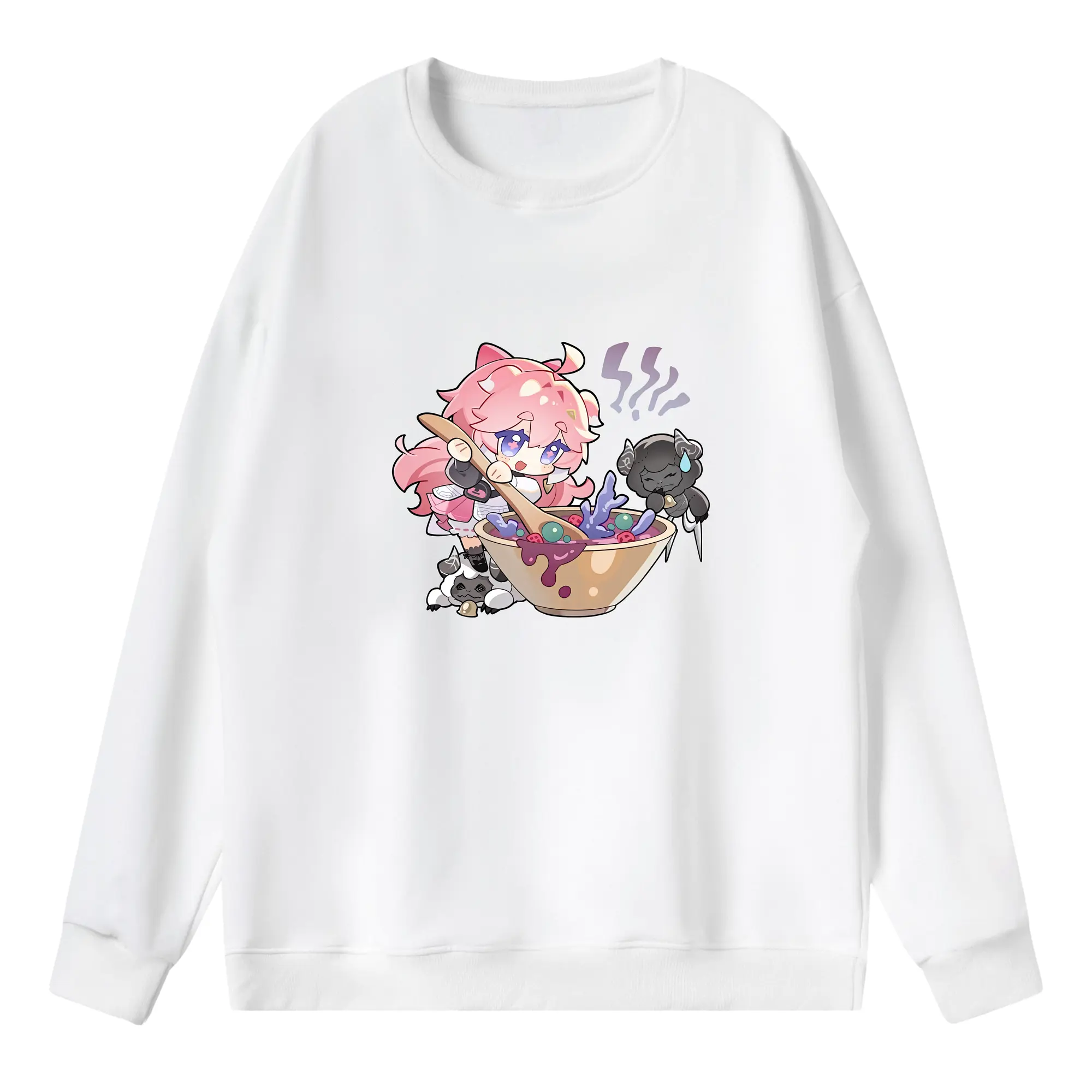 鳴潮 グッズ アンコ - 薄手 クルーネック スウェット 裏毛260g · ポリエステル 春秋向け カジュアル 男女兼用 · トレーナー デイリー スポーツ 散歩に最適