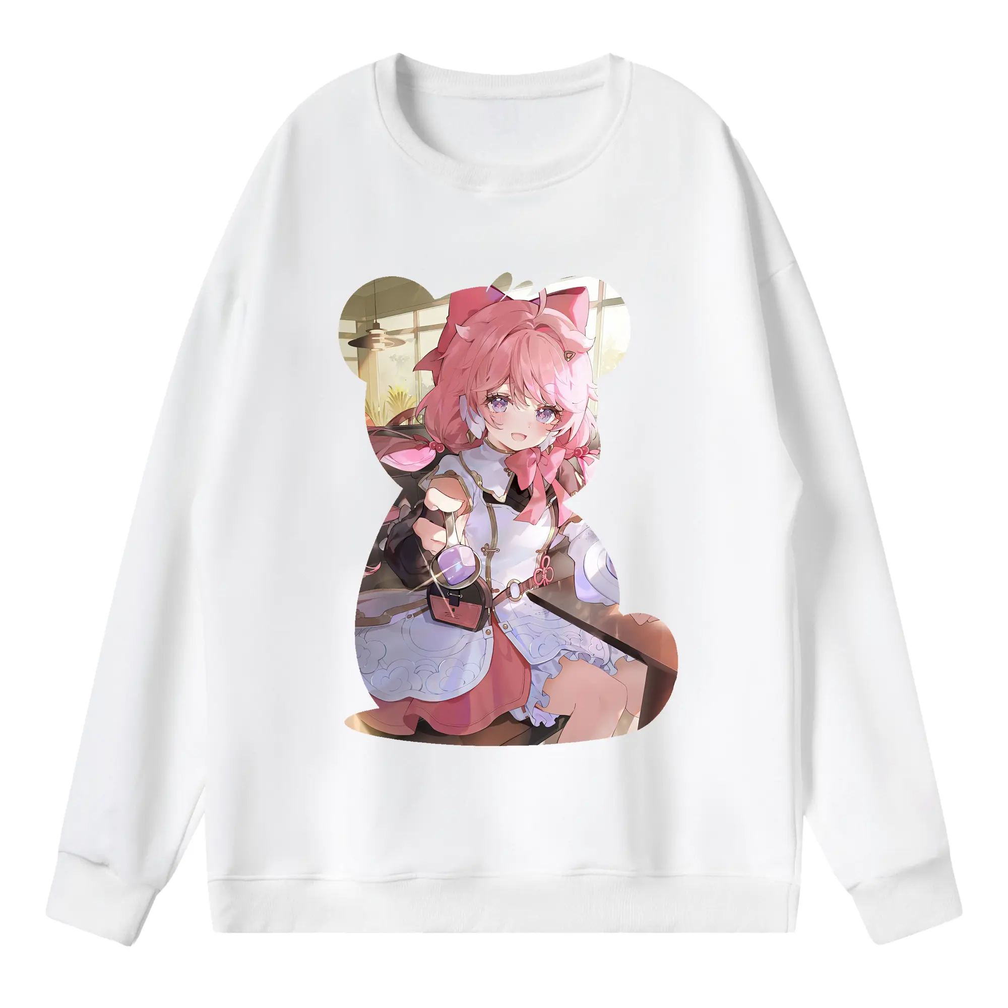 鳴潮 グッズ アンコ - 薄手 クルーネック スウェット 裏毛260g · ポリエステル 春秋向け カジュアル 男女兼用 · トレーナー デイリー スポーツ 散歩に最適