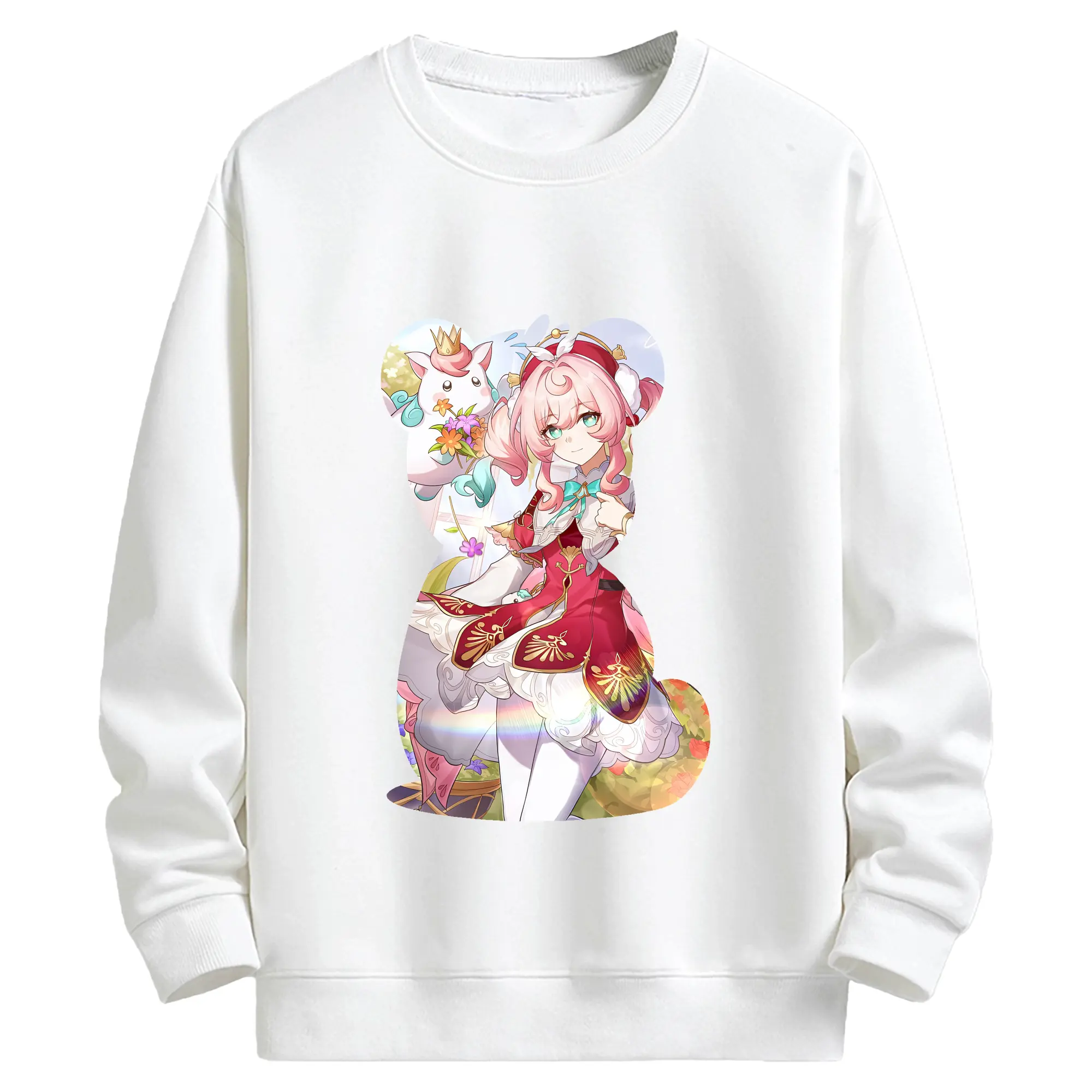 鳴潮 グッズ アンコ - キッズ クルーネックスウェットシャツ ・ フロントプリント ・ 綿80％ ポリエステル20％ ・ 快適 通学 スポーツ 日常使い お散歩用