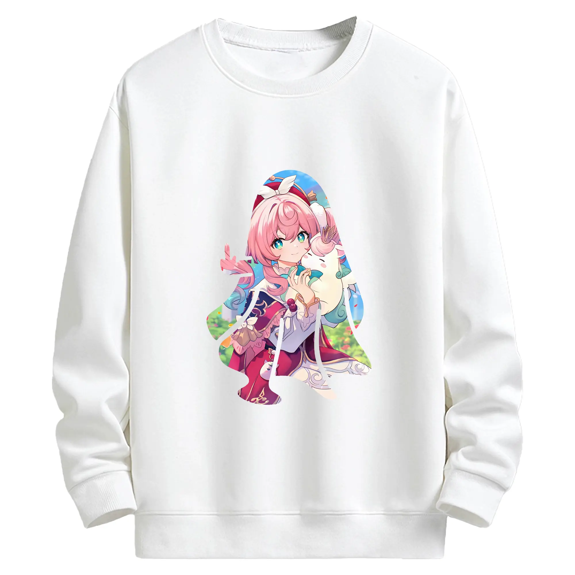 鳴潮 グッズ アンコ - キッズ クルーネックスウェットシャツ ・ フロントプリント ・ 綿80％ ポリエステル20％ ・ 快適 通学 スポーツ 日常使い お散歩用