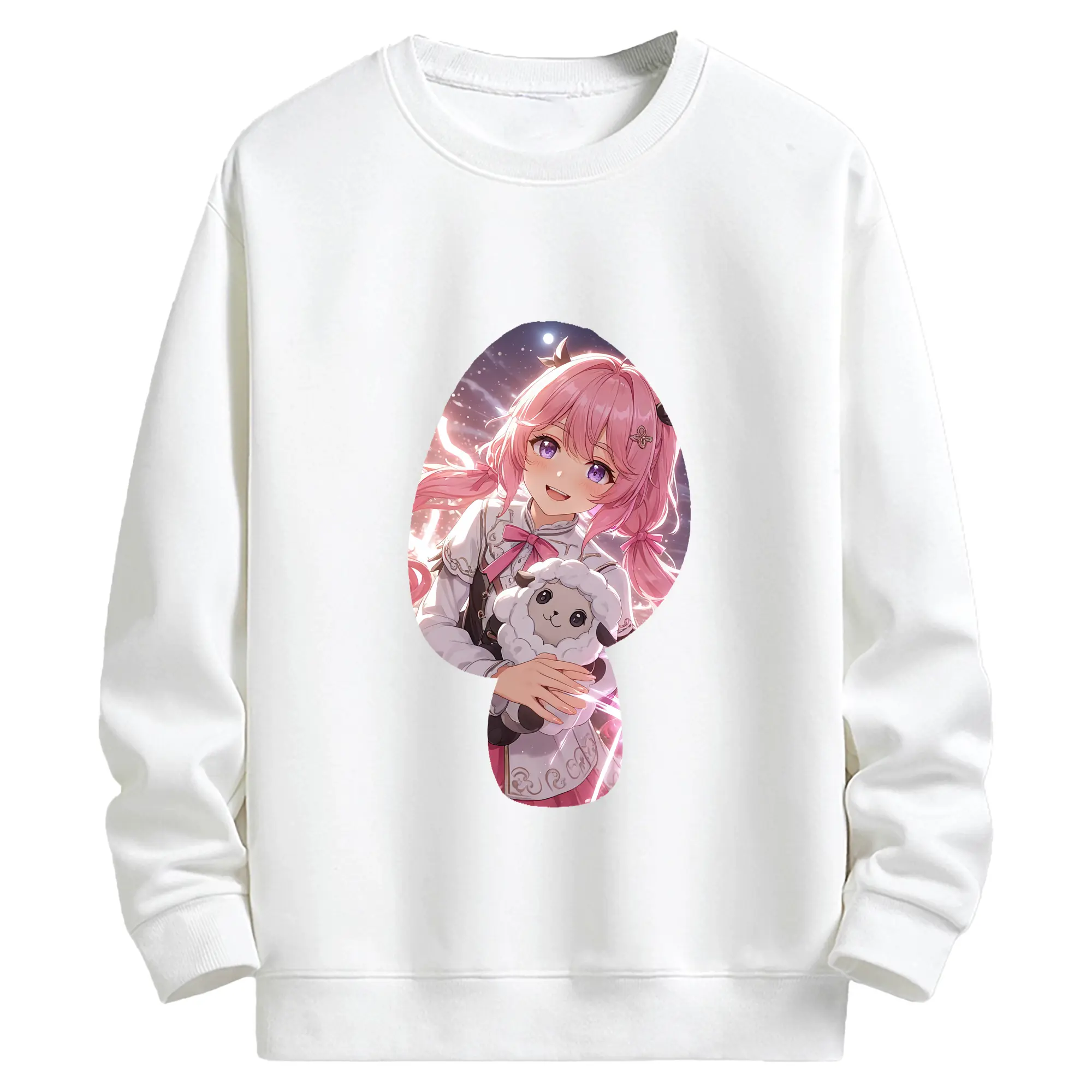 鳴潮 グッズ アンコ - キッズ クルーネックスウェットシャツ ・ フロントプリント ・ 綿80％ ポリエステル20％ ・ 快適 通学 スポーツ 日常使い お散歩用