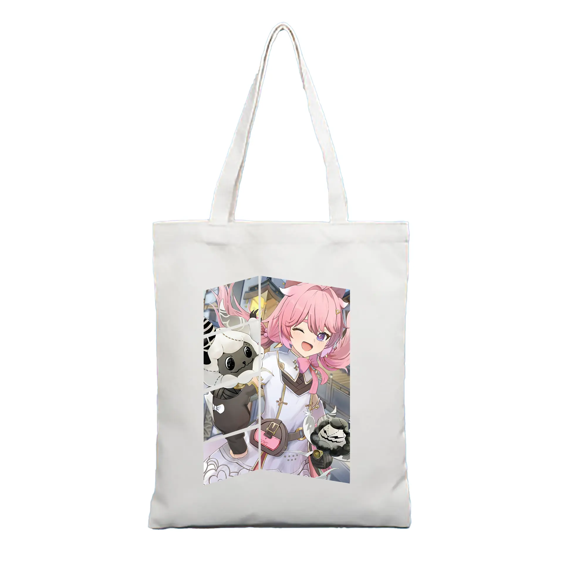 鳴潮 グッズ アンコ - 縦型キャンバス手提げバッグ（トートバッグ） ・ キャンバス素材 ・ ショッピング用 ・ 軽量 丈夫 お手入れ簡単