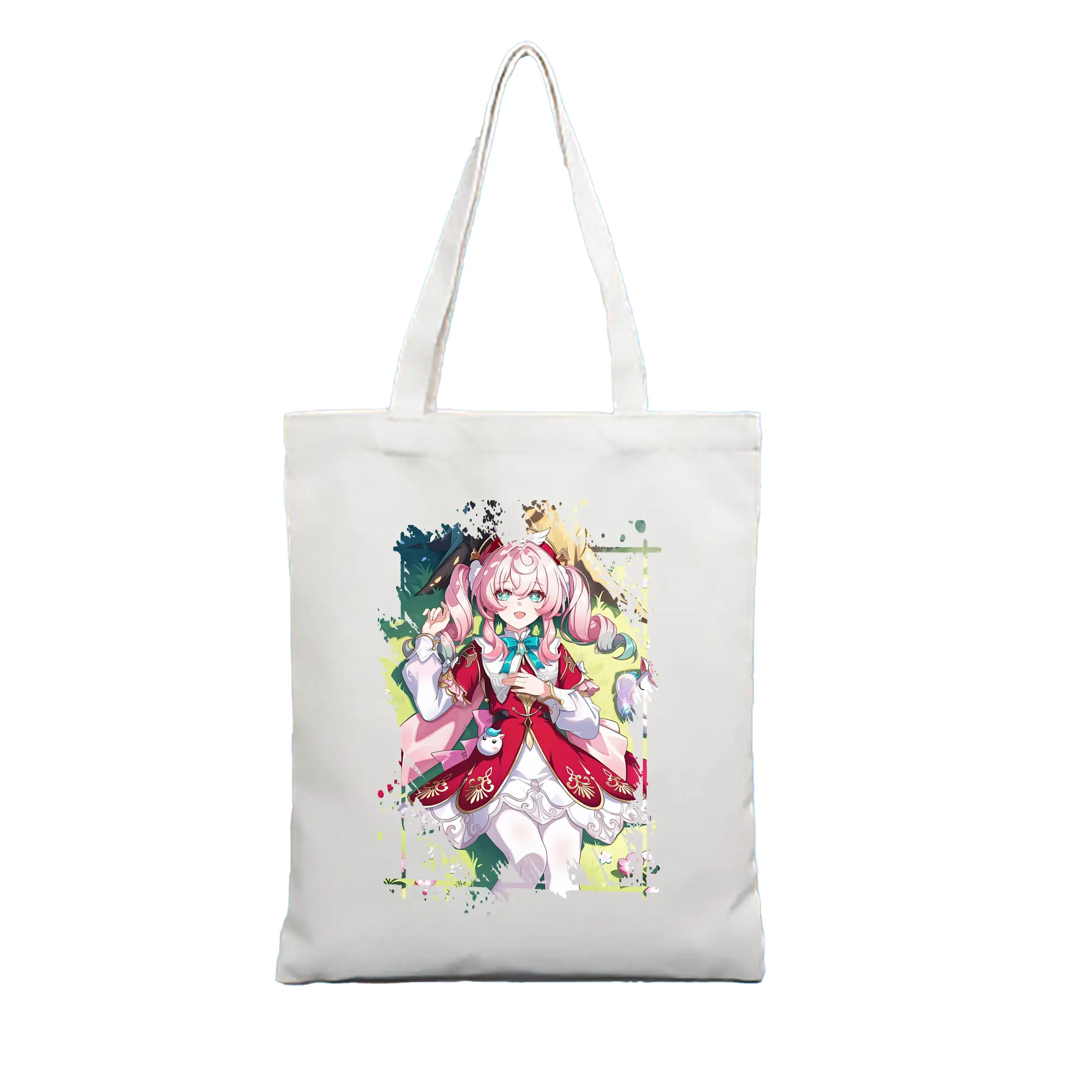 鳴潮 グッズ アンコ - 縦型キャンバス手提げバッグ（トートバッグ） ・ キャンバス素材 ・ ショッピング用 ・ 軽量 丈夫 お手入れ簡単