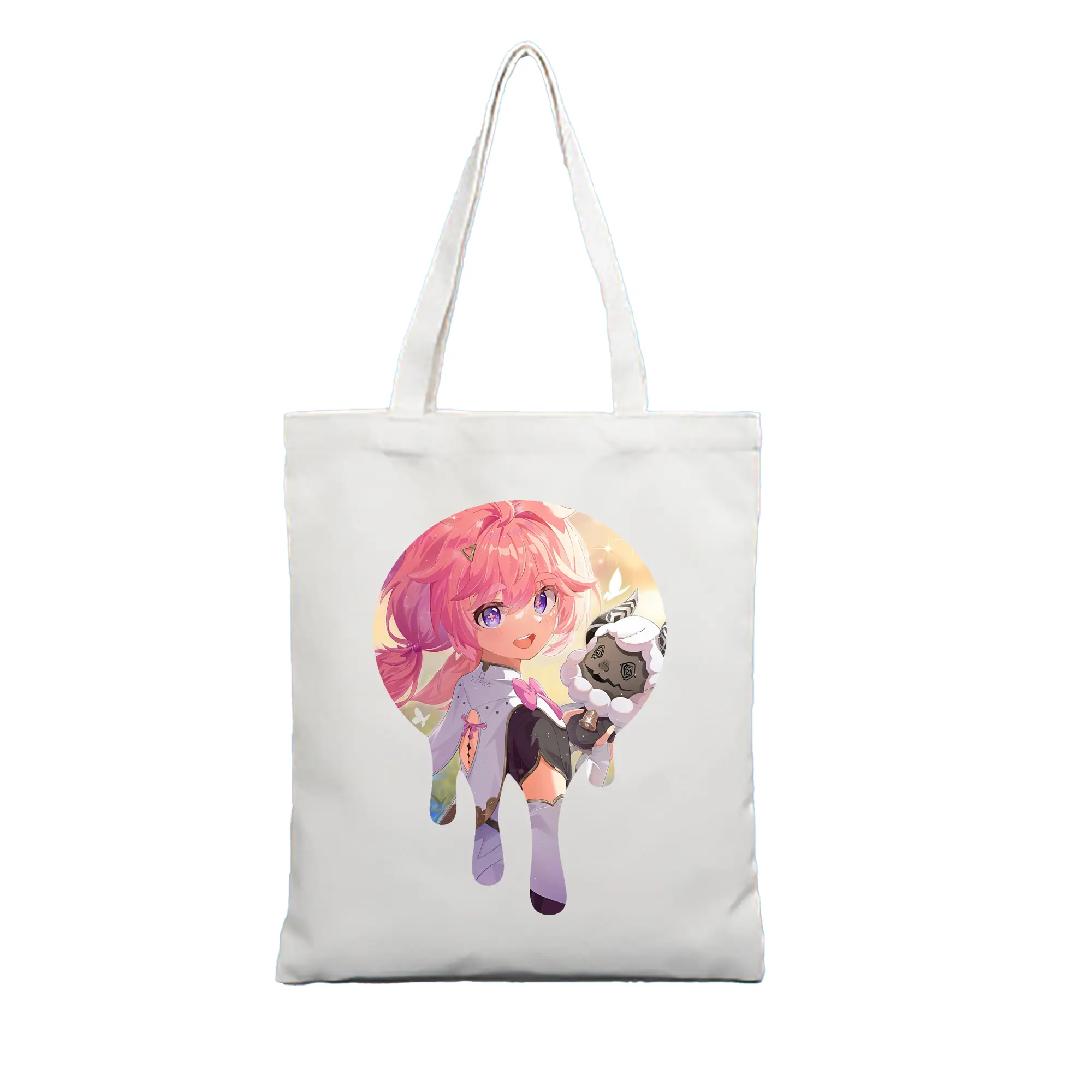 鳴潮 グッズ アンコ - 縦型キャンバス手提げバッグ（トートバッグ） ・ キャンバス素材 ・ ショッピング用 ・ 軽量 丈夫 お手入れ簡単