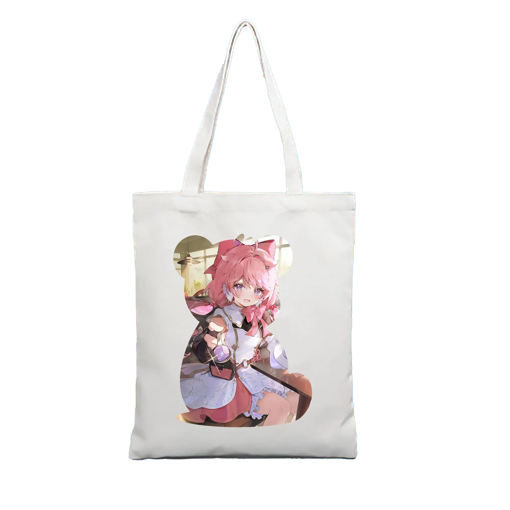 鳴潮 グッズ アンコ - 縦型キャンバス手提げバッグ（トートバッグ） ・ キャンバス素材 ・ ショッピング用 ・ 軽量 丈夫 お手入れ簡単