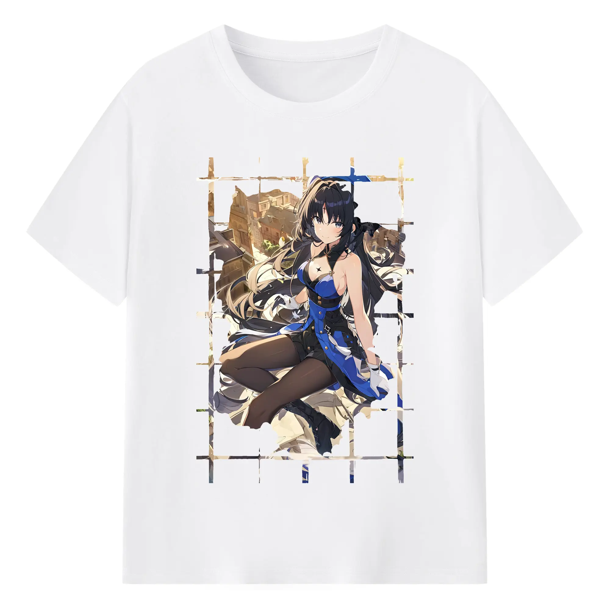 鳴潮 グッズ ヤンヤン - 綿100％ 半袖Tシャツ ・ フロントプリント ・ 快適 通気性 ・ 日常使い 散歩 スポーツ用