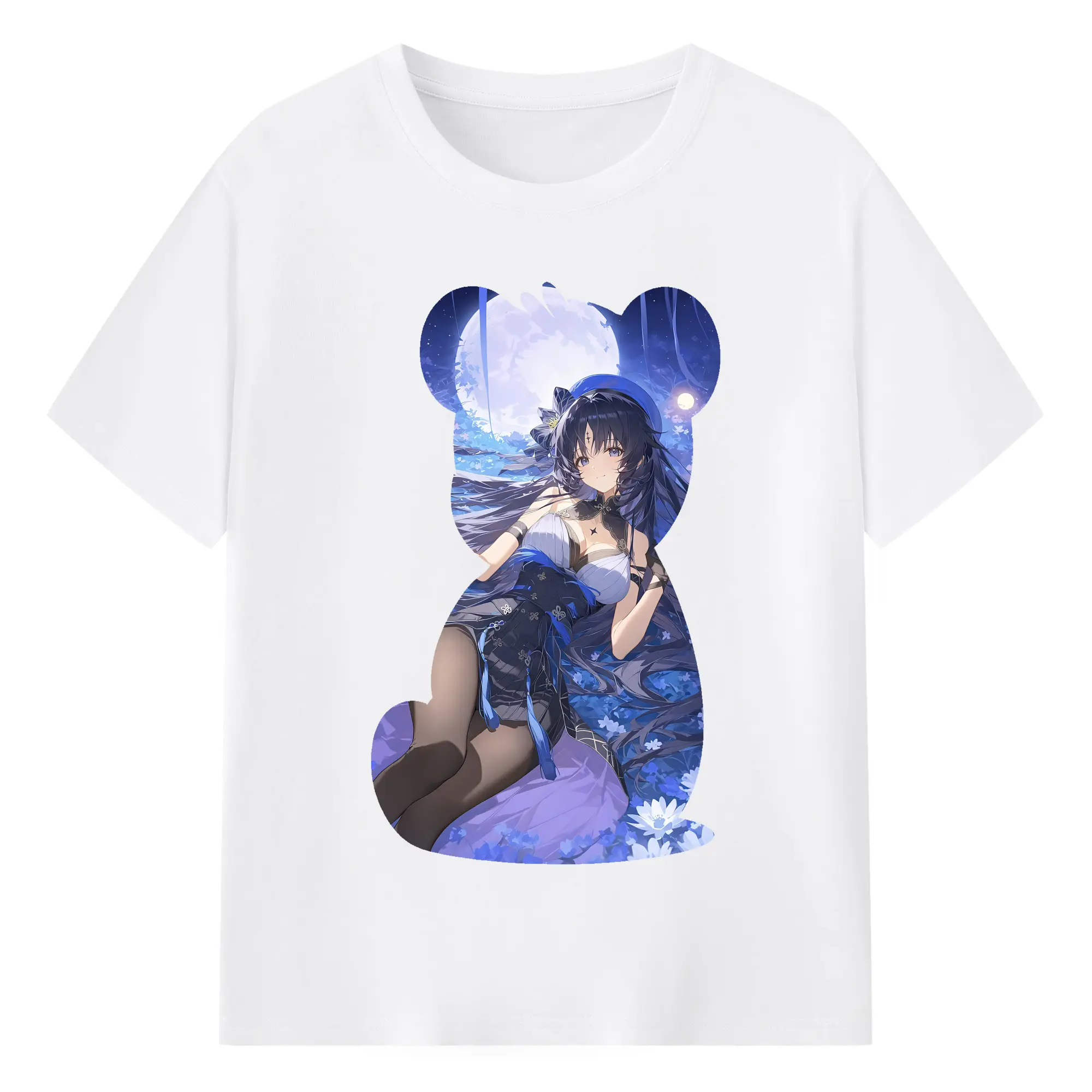 鳴潮 グッズ ヤンヤン - 綿100％ 半袖Tシャツ ・ フロントプリント ・ 快適 通気性 ・ 日常使い 散歩 スポーツ用