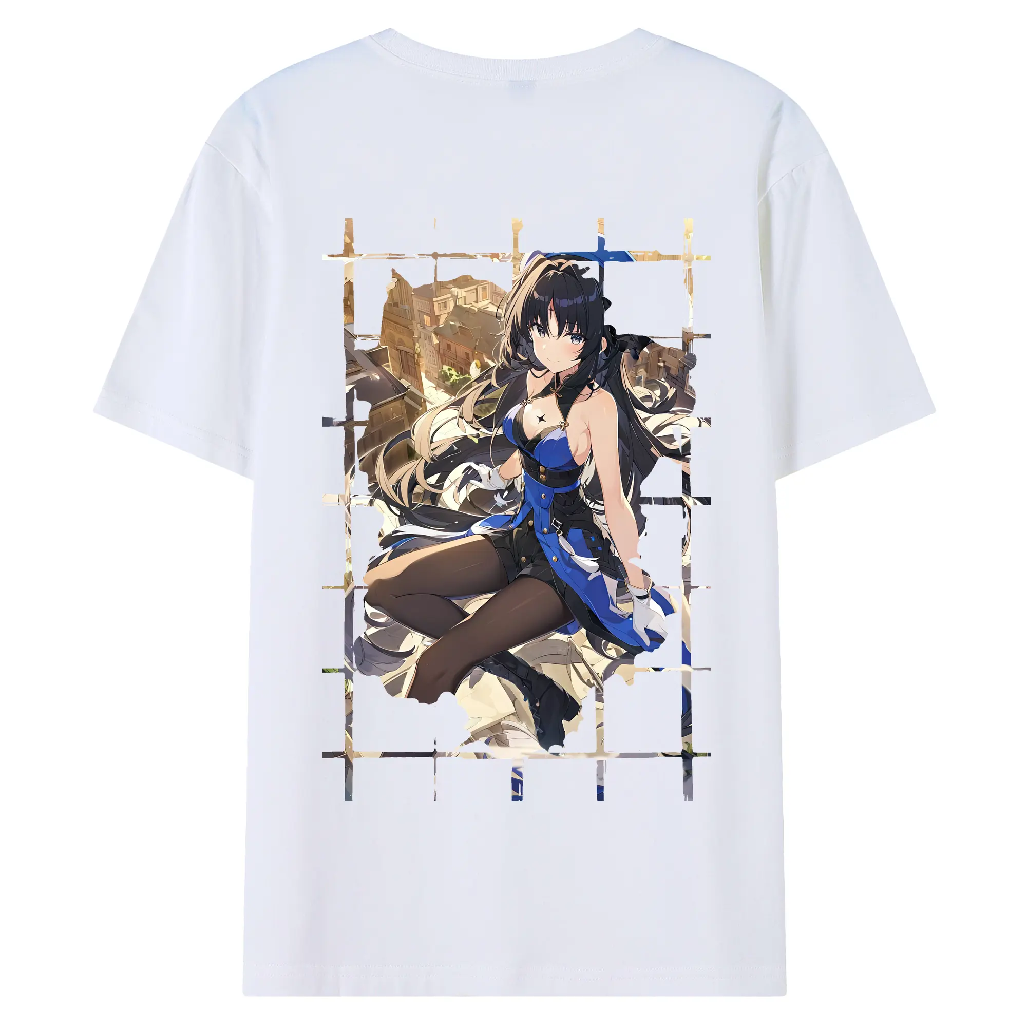 鳴潮 グッズ ヤンヤン - 綿100％ 半袖Tシャツ ・ バックプリント ・ 快適 通気性 ・ 日常使い 散歩 スポーツ用