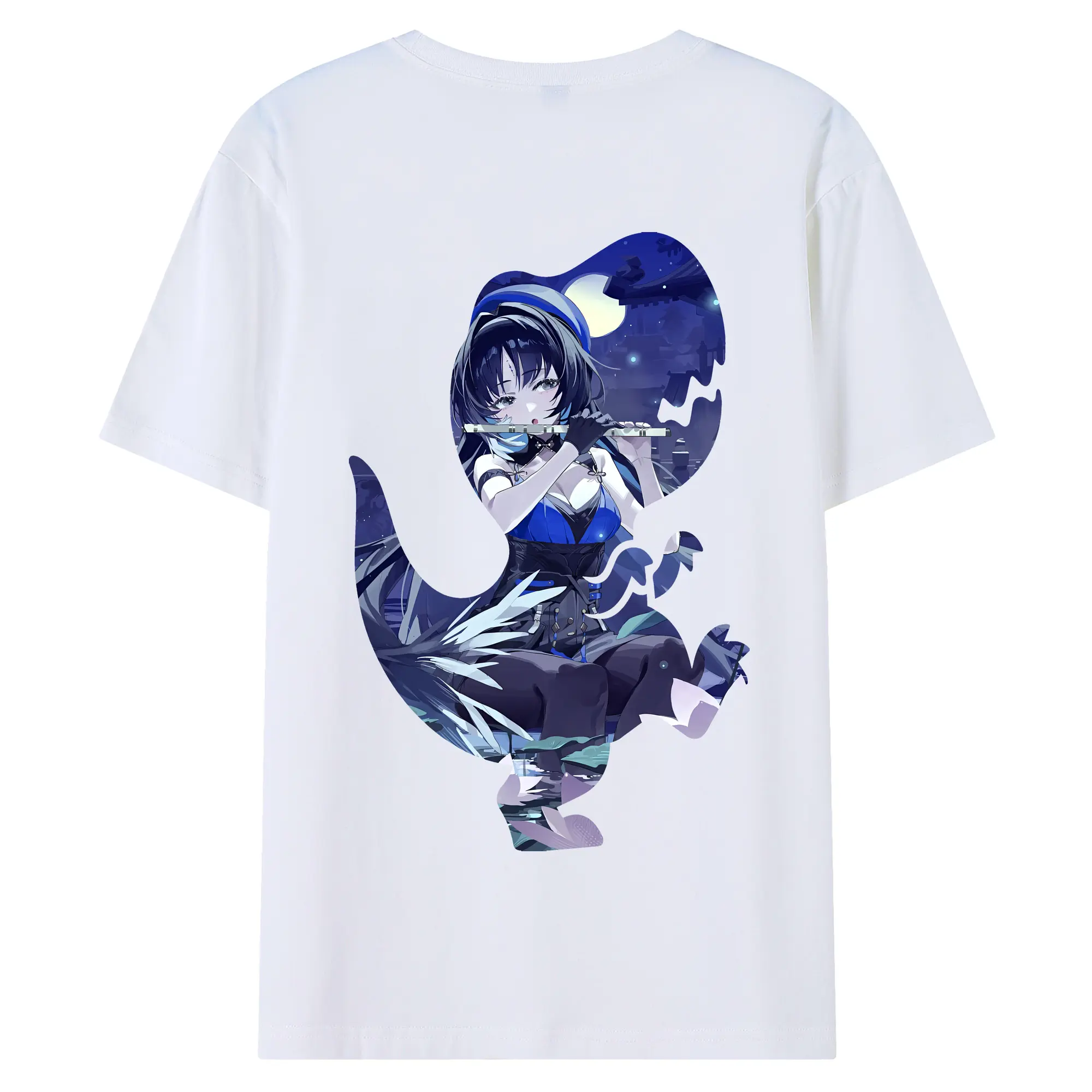 鳴潮 グッズ ヤンヤン - 綿100％ 半袖Tシャツ ・ バックプリント ・ 快適 通気性 ・ 日常使い 散歩 スポーツ用