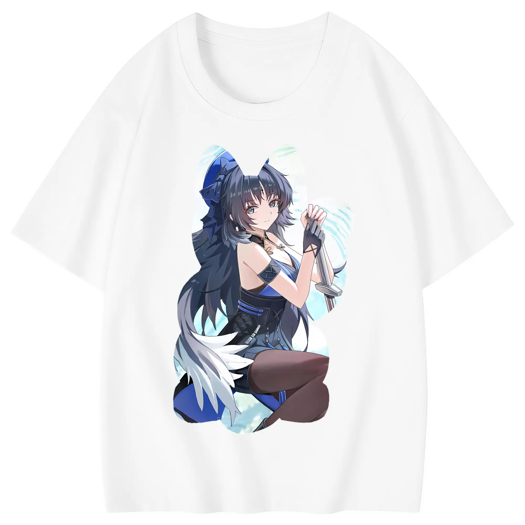 鳴潮 グッズ ヤンヤン - 綿100％ キッズTシャツ ・ フロントプリント ・ 快適 通気性 ・ スポーツ カジュアル 散歩用