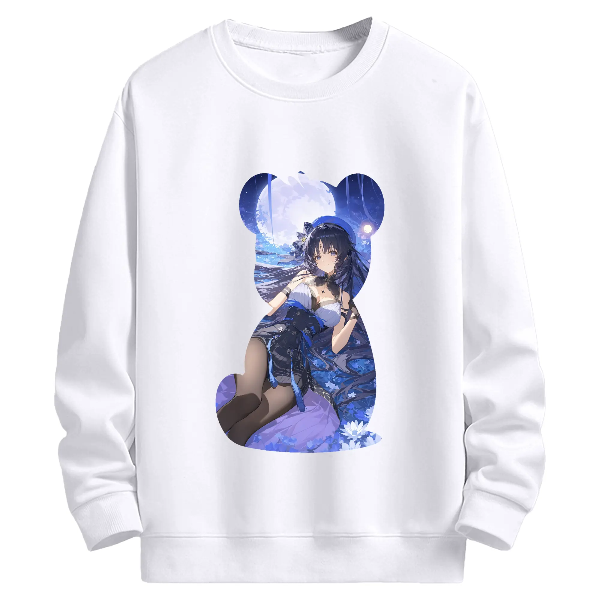 鳴潮 グッズ ヤンヤン - 高品質 クルーネック スウェット ・ コットン59％ ポリエステル41％ ・ ユニセックス 長袖 トレーナー ・ カジュアル デイリー スポーツ 散歩用