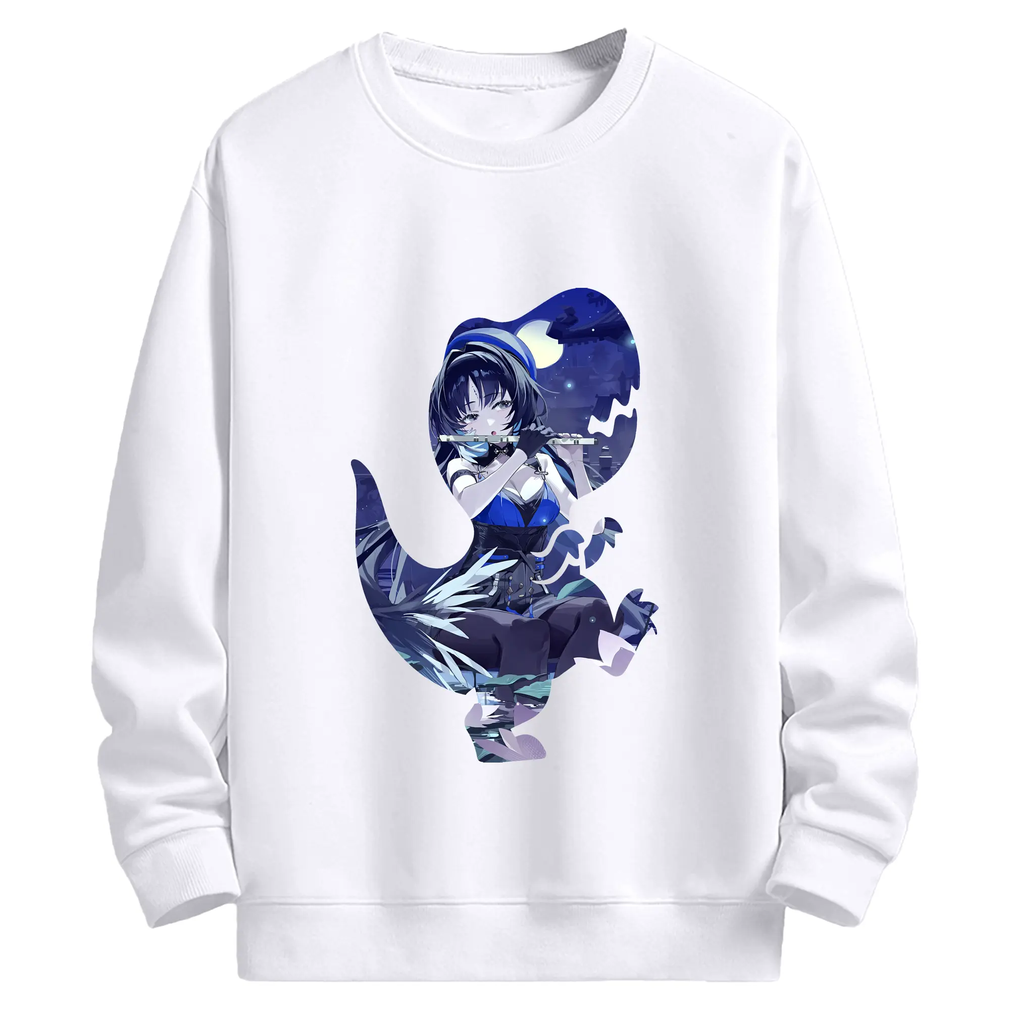 鳴潮 グッズ ヤンヤン - 高品質 クルーネック スウェット ・ コットン59％ ポリエステル41％ ・ ユニセックス 長袖 トレーナー ・ カジュアル デイリー スポーツ 散歩用