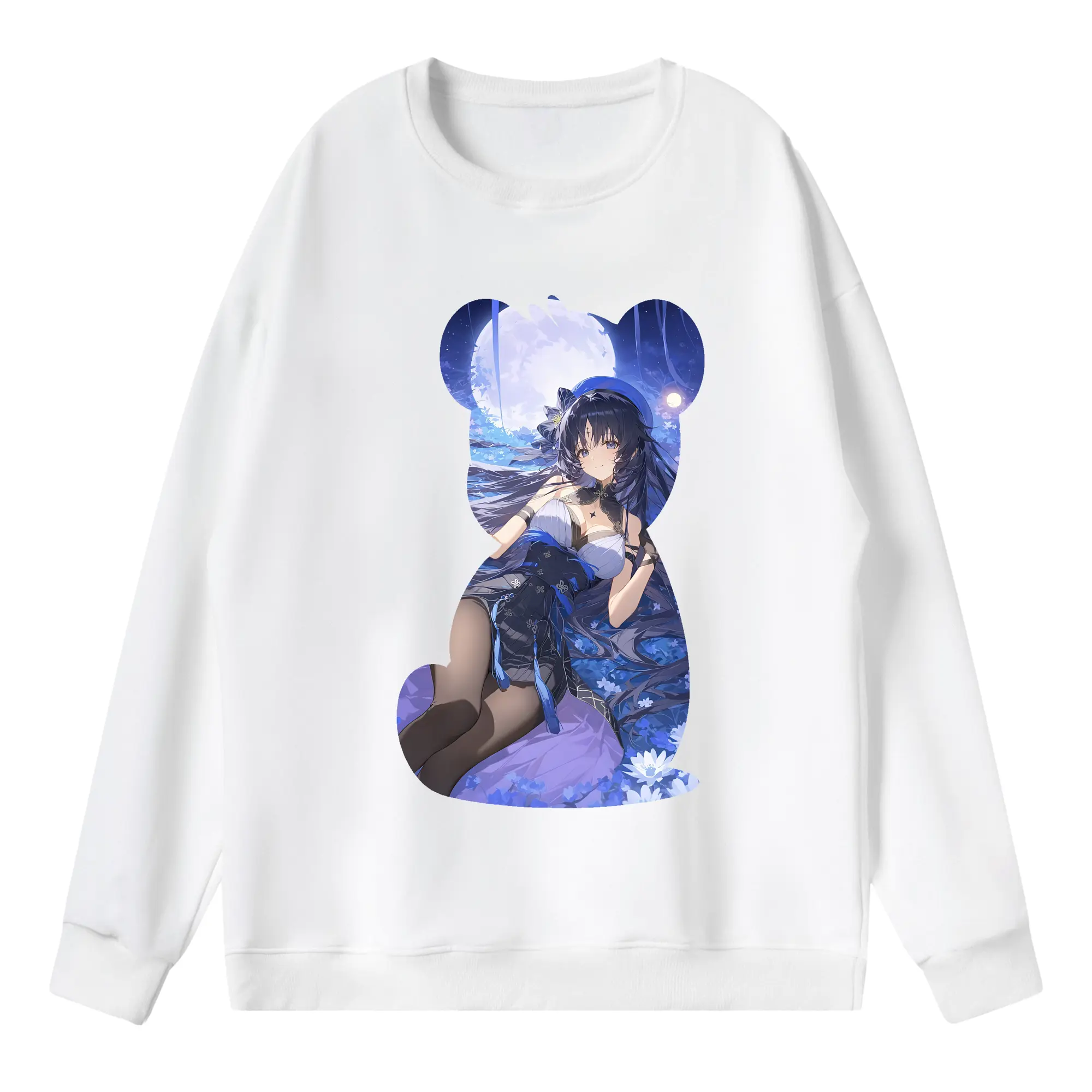 鳴潮 グッズ ヤンヤン - 薄手 クルーネック スウェット 裏毛260g · ポリエステル 春秋向け カジュアル 男女兼用 · トレーナー デイリー スポーツ 散歩に最適