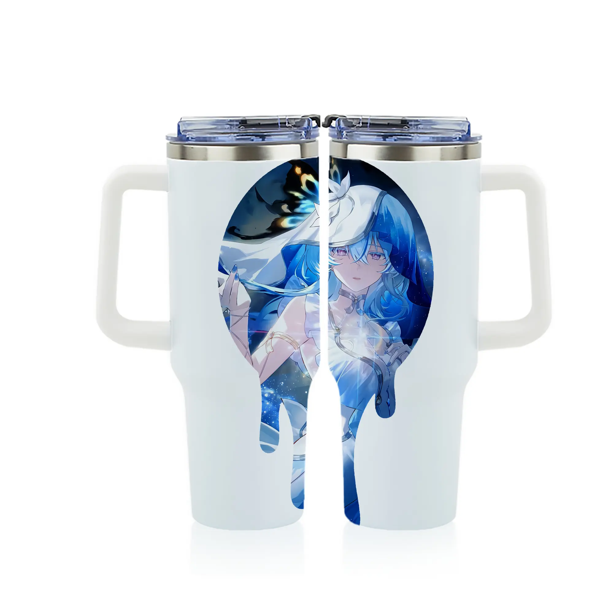 鳴潮 グッズ ショアキーパー - 1200mL フルプリント車用タンブラー ・ 304ステンレス 内側 ・ 201ステンレス 外側 ・ 保温 保冷 ・ 通勤 ドライブ アウトドア用