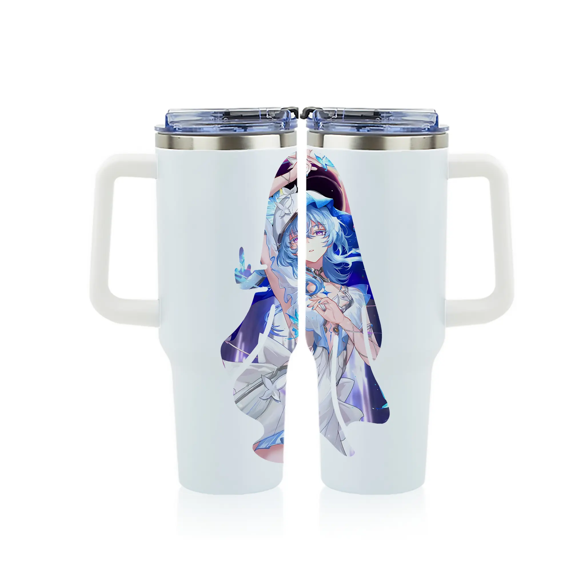 鳴潮 グッズ ショアキーパー - 1200mL フルプリント車用タンブラー ・ 304ステンレス 内側 ・ 201ステンレス 外側 ・ 保温 保冷 ・ 通勤 ドライブ アウトドア用