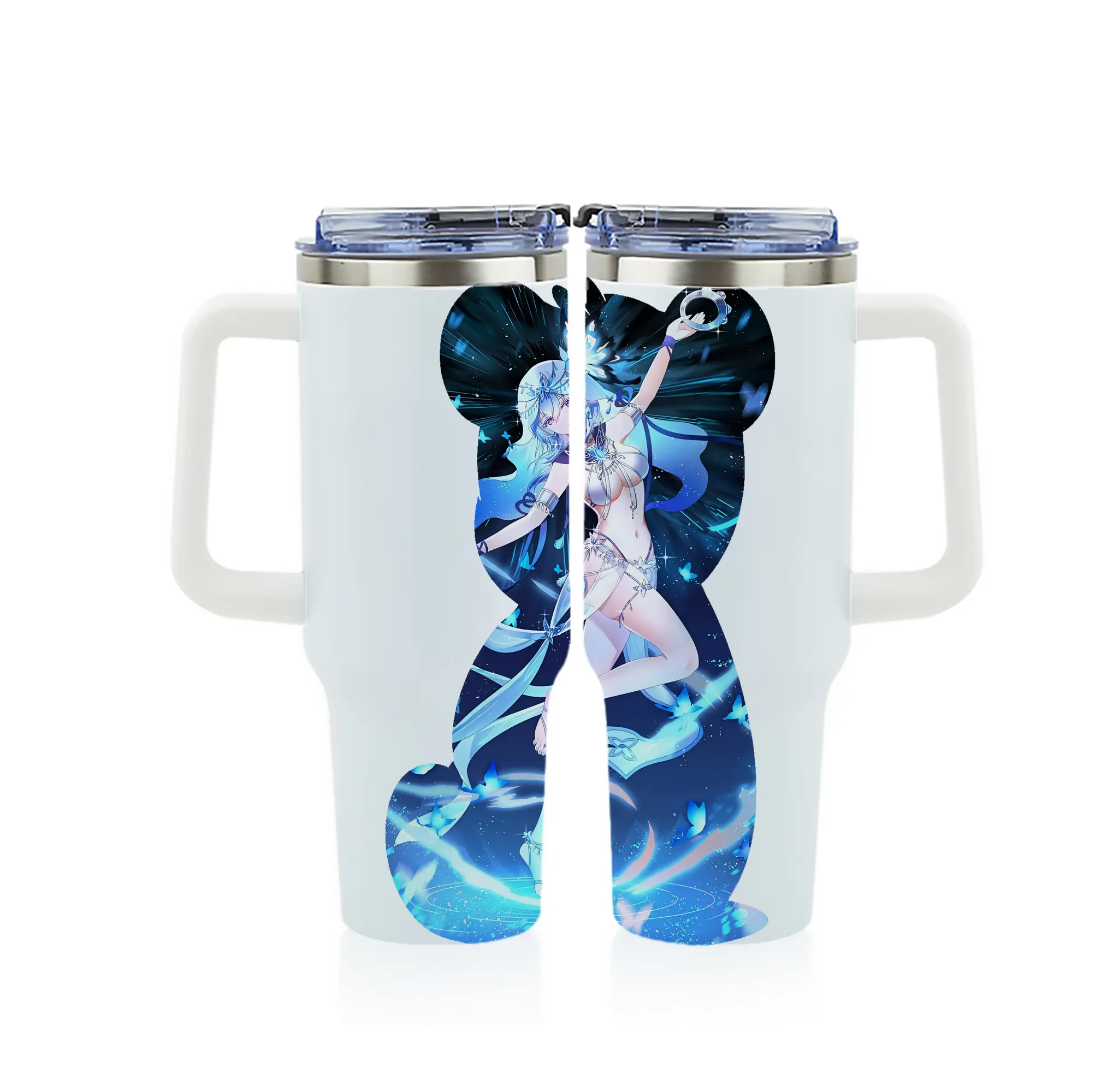 鳴潮 グッズ ショアキーパー - 1200mL フルプリント車用タンブラー ・ 304ステンレス 内側 ・ 201ステンレス 外側 ・ 保温 保冷 ・ 通勤 ドライブ アウトドア用