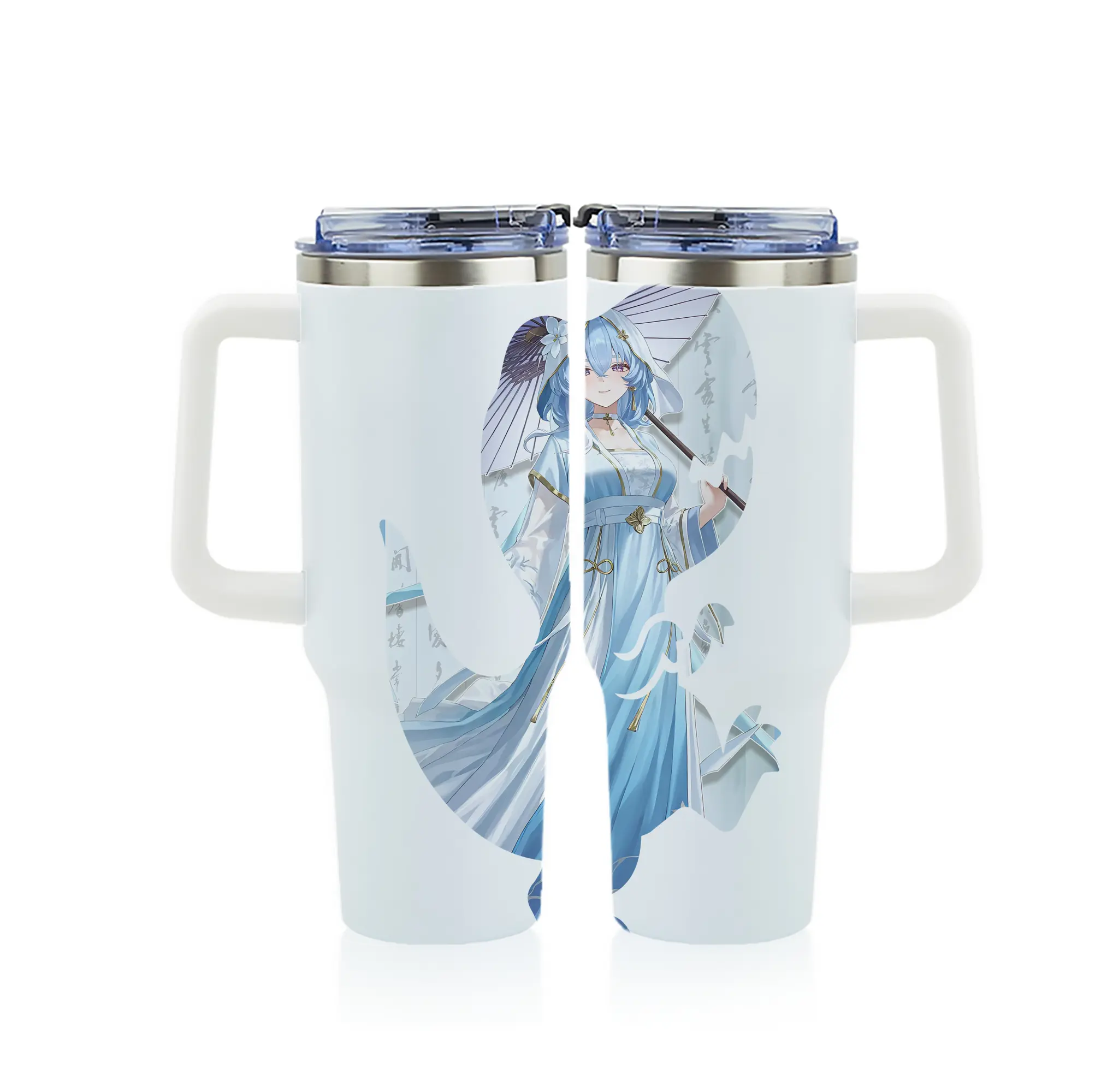 鳴潮 グッズ ショアキーパー - 1200mL フルプリント車用タンブラー ・ 304ステンレス 内側 ・ 201ステンレス 外側 ・ 保温 保冷 ・ 通勤 ドライブ アウトドア用