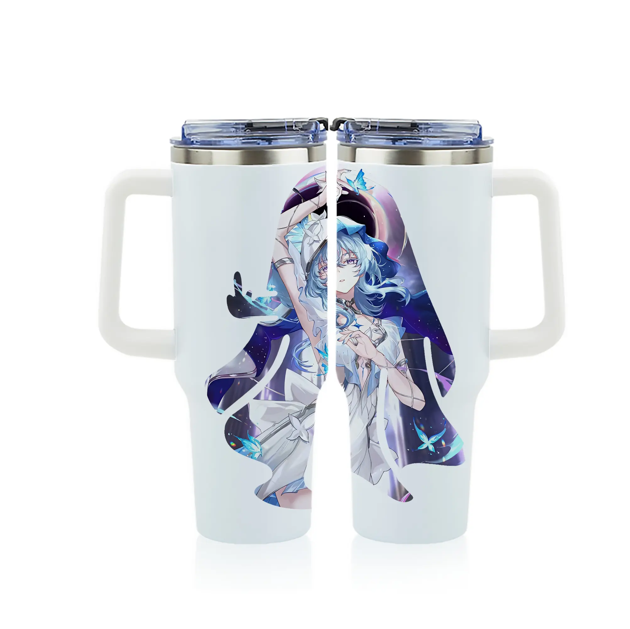 鳴潮 グッズ ショアキーパー - 1200mL フルプリント車用タンブラー ・ 304ステンレス 内側 ・ 201ステンレス 外側 ・ 保温 保冷 ・ 通勤 ドライブ アウトドア用