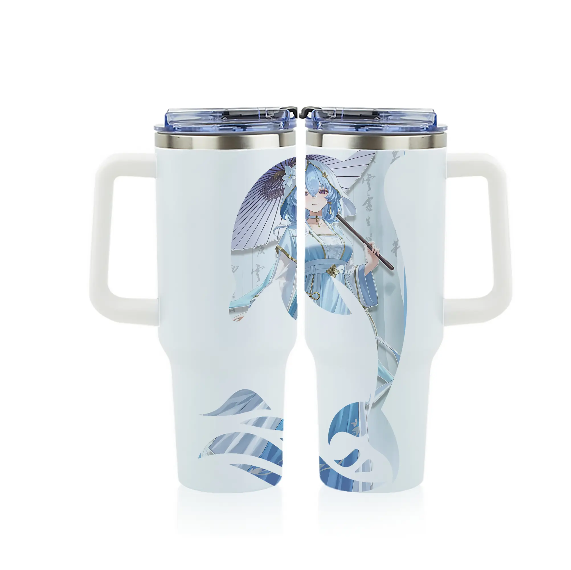 鳴潮 グッズ ショアキーパー - 1200mL フルプリント車用タンブラー ・ 304ステンレス 内側 ・ 201ステンレス 外側 ・ 保温 保冷 ・ 通勤 ドライブ アウトドア用