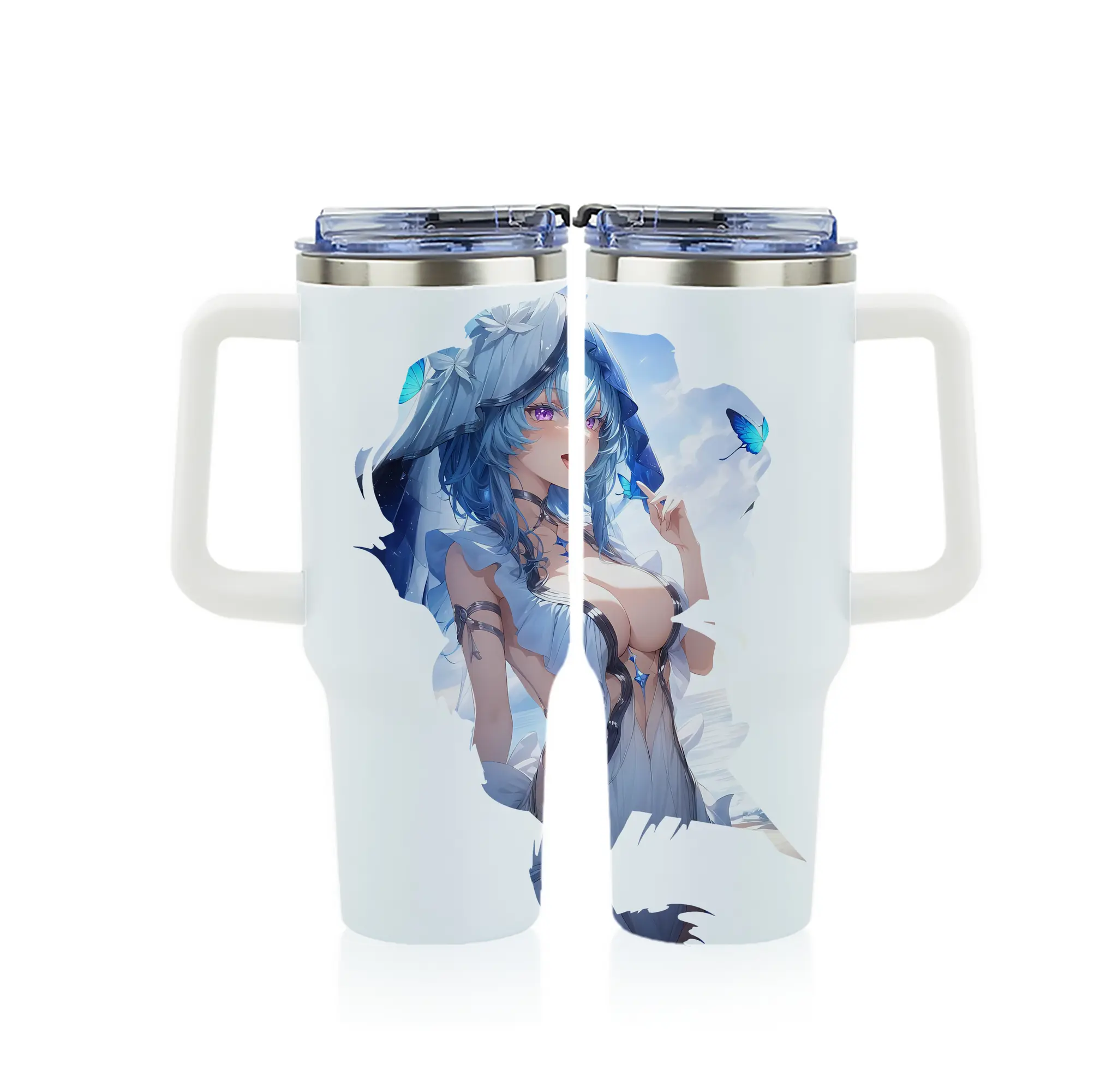 鳴潮 グッズ ショアキーパー - 1200mL フルプリント車用タンブラー ・ 304ステンレス 内側 ・ 201ステンレス 外側 ・ 保温 保冷 ・ 通勤 ドライブ アウトドア用