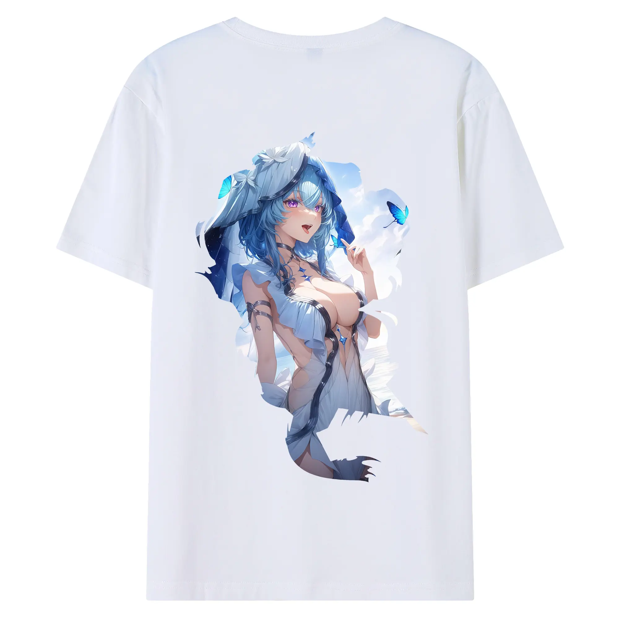 鳴潮 グッズ ショアキーパー - 綿100％ 半袖Tシャツ ・ バックプリント ・ 快適 通気性 ・ 日常使い 散歩 スポーツ用