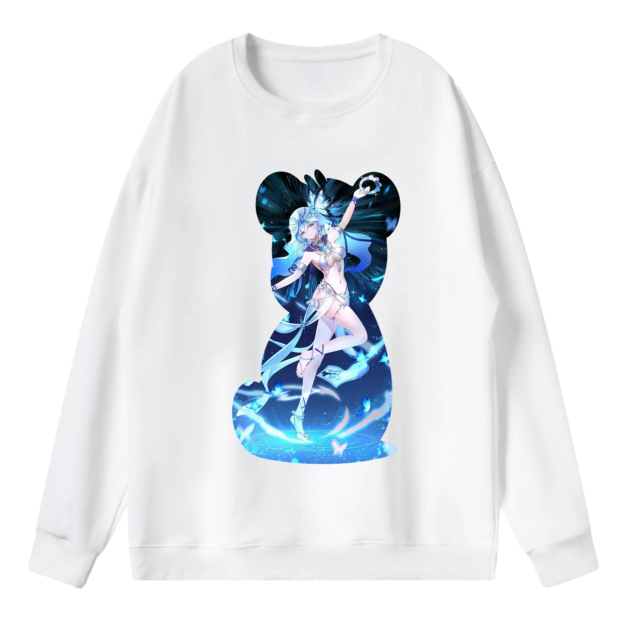 鳴潮 グッズ ショアキーパー - 薄手 クルーネック スウェット 裏毛260g · ポリエステル 春秋向け カジュアル 男女兼用 · トレーナー デイリー スポーツ 散歩に最適