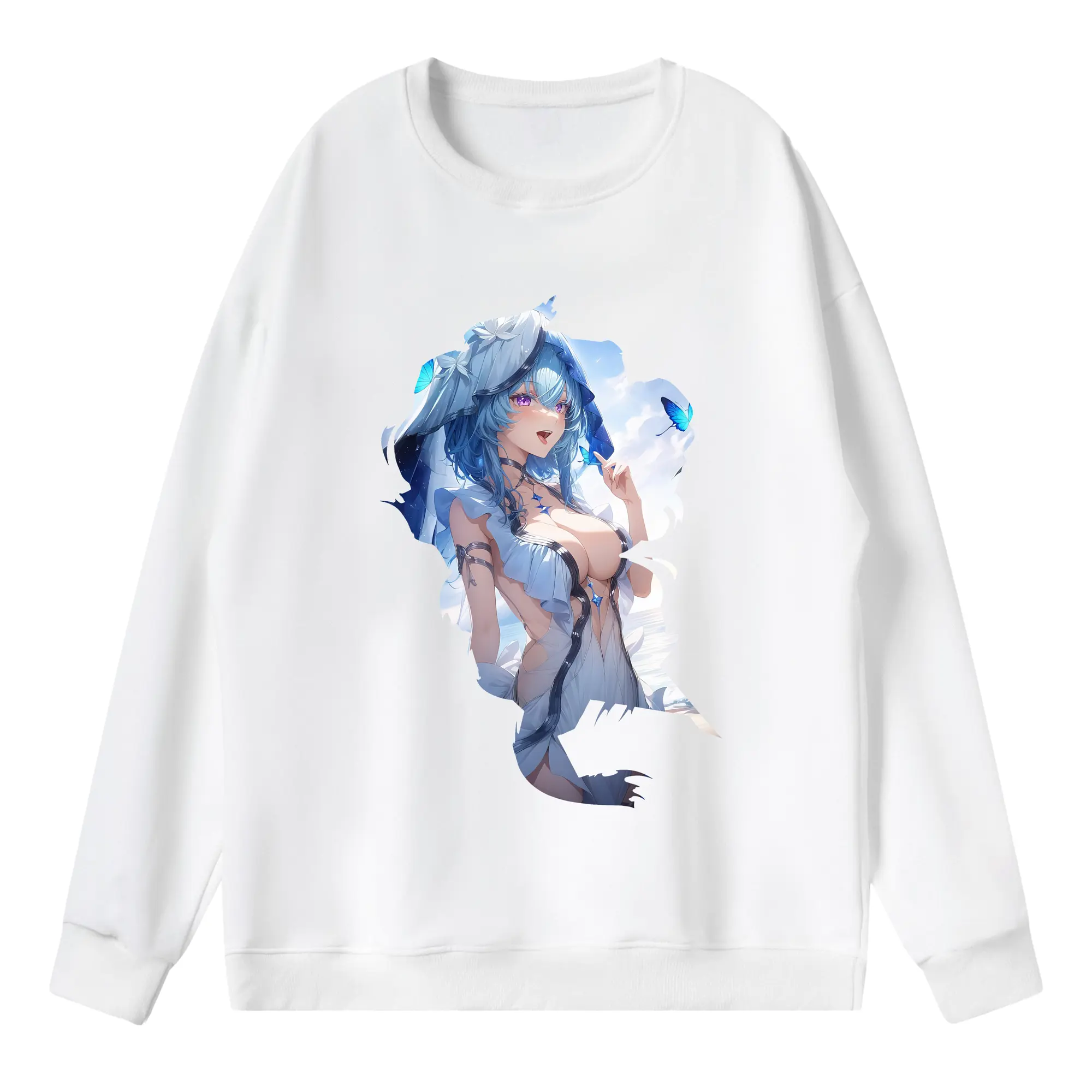 鳴潮 グッズ ショアキーパー - 薄手 クルーネック スウェット 裏毛260g · ポリエステル 春秋向け カジュアル 男女兼用 · トレーナー デイリー スポーツ 散歩に最適