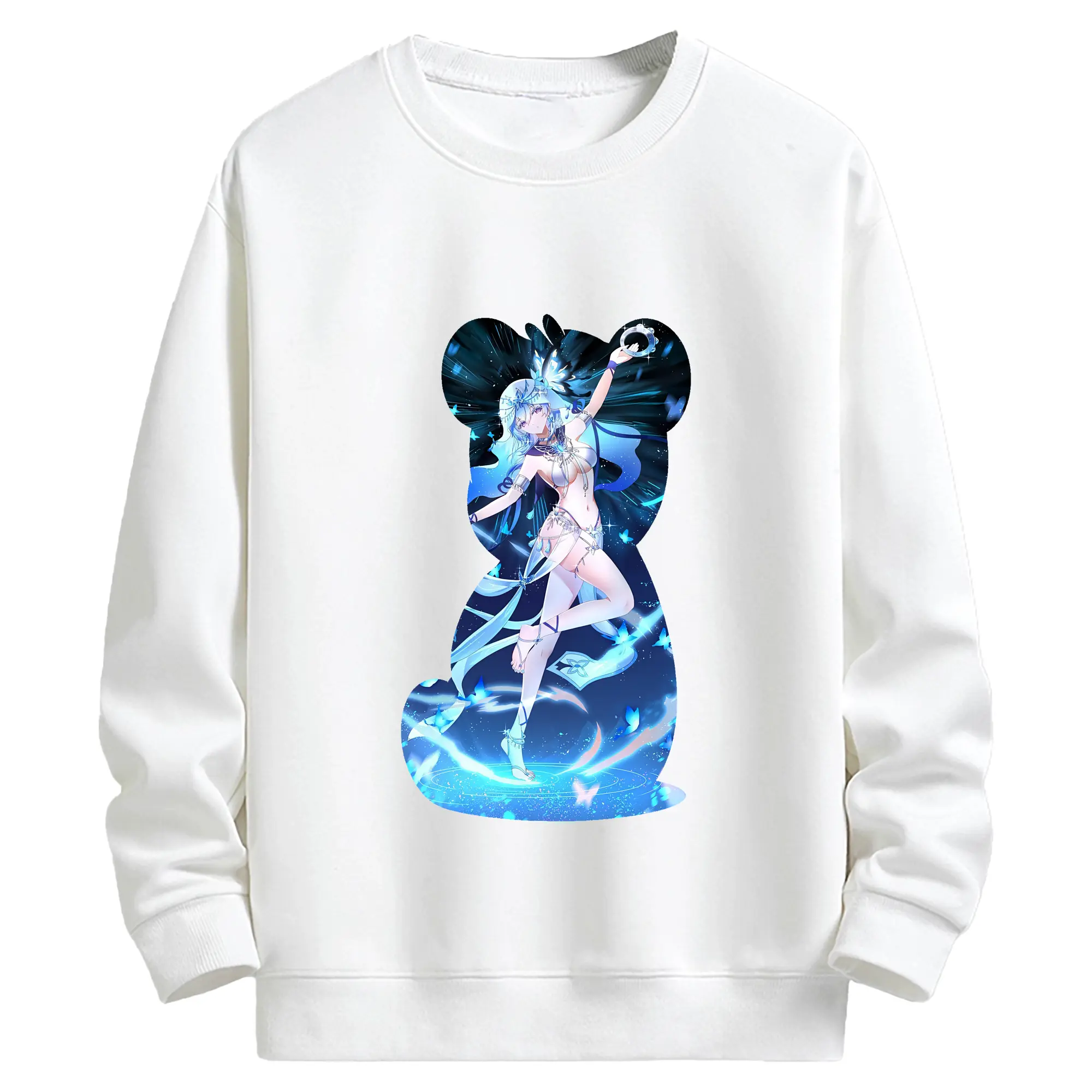 鳴潮 グッズ ショアキーパー - キッズ クルーネックスウェットシャツ ・ フロントプリント ・ 綿80％ ポリエステル20％ ・ 快適 通学 スポーツ 日常使い お散歩用