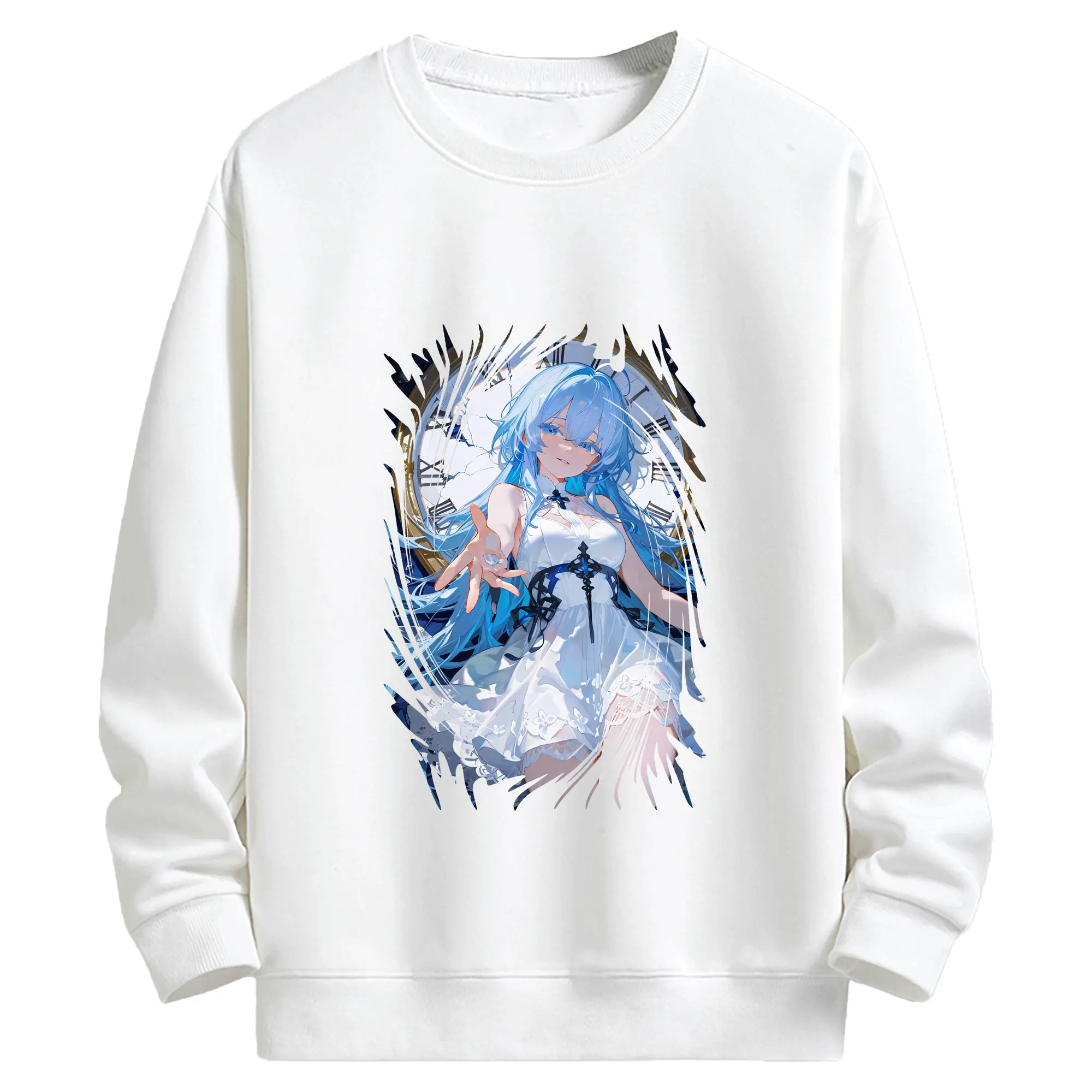 鳴潮 グッズ ショアキーパー - キッズ クルーネックスウェットシャツ ・ フロントプリント ・ 綿80％ ポリエステル20％ ・ 快適 通学 スポーツ 日常使い お散歩用