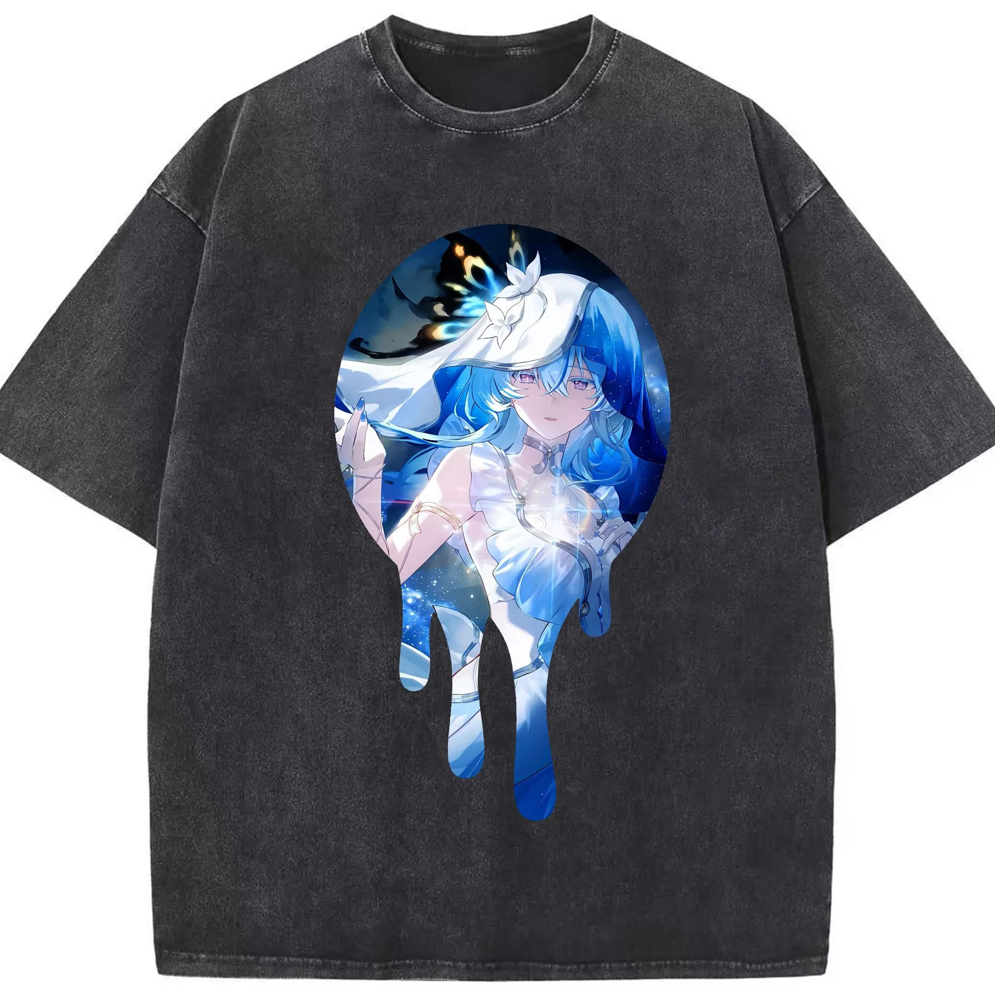 鳴潮 グッズ ショアキーパー - 綿100％ ヴィンテージ風 半袖Tシャツ ・ フロントプリント ・ 柔らか肌触り ・ 通気性 快適 ・ スポーツ カジュアル 外出用