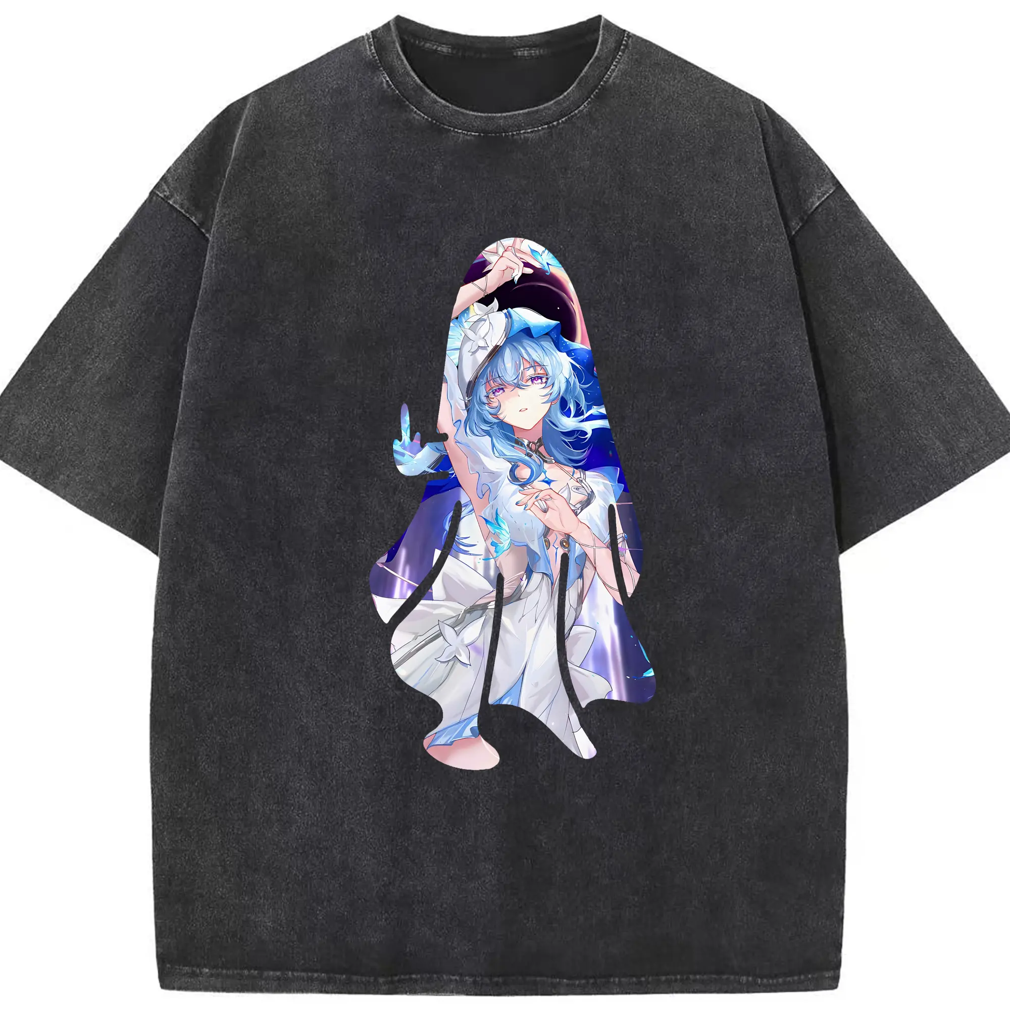 鳴潮 グッズ ショアキーパー - 綿100％ ヴィンテージ風 半袖Tシャツ ・ フロントプリント ・ 柔らか肌触り ・ 通気性 快適 ・ スポーツ カジュアル 外出用