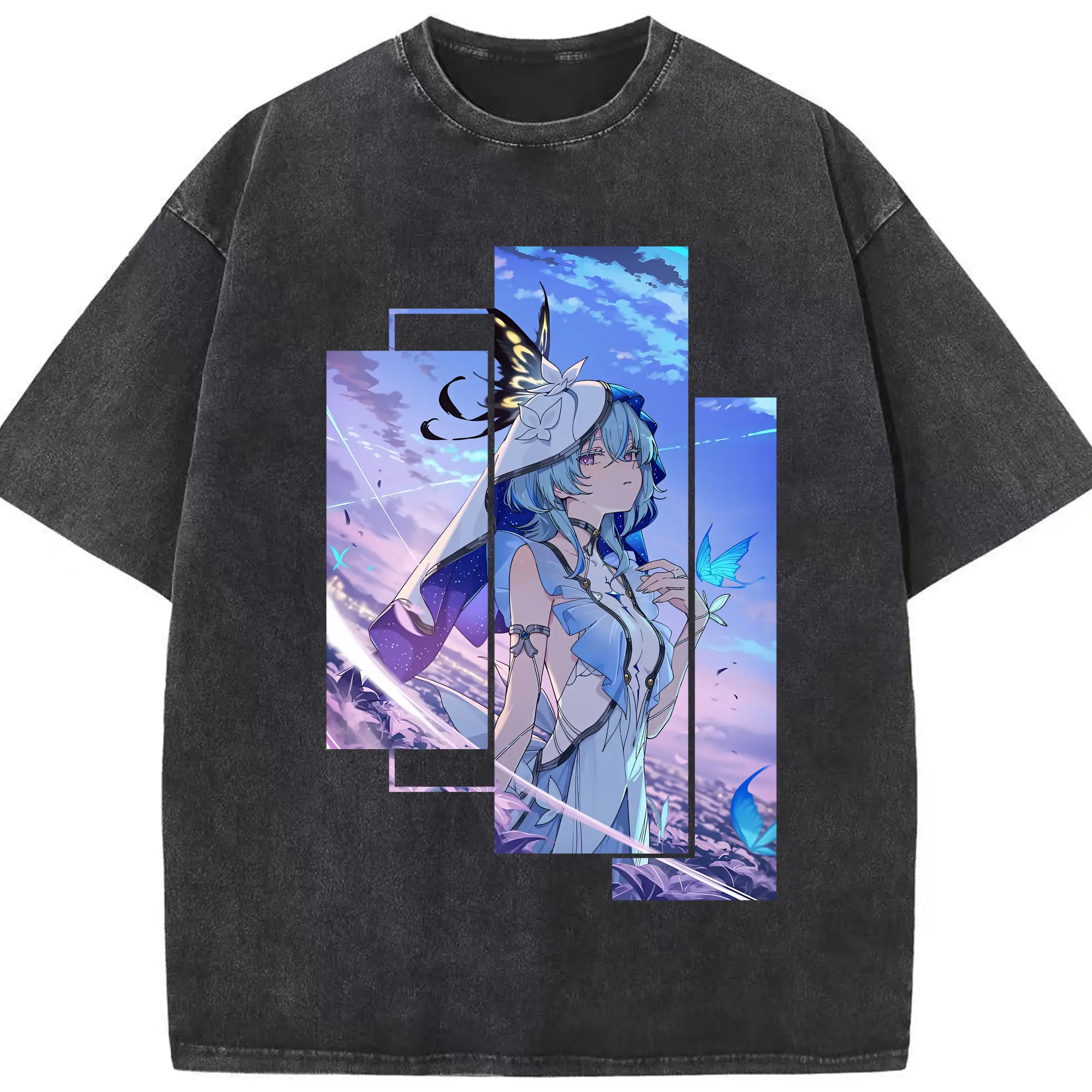 鳴潮 グッズ ショアキーパー - 綿100％ ヴィンテージ風 半袖Tシャツ ・ フロントプリント ・ 柔らか肌触り ・ 通気性 快適 ・ スポーツ カジュアル 外出用