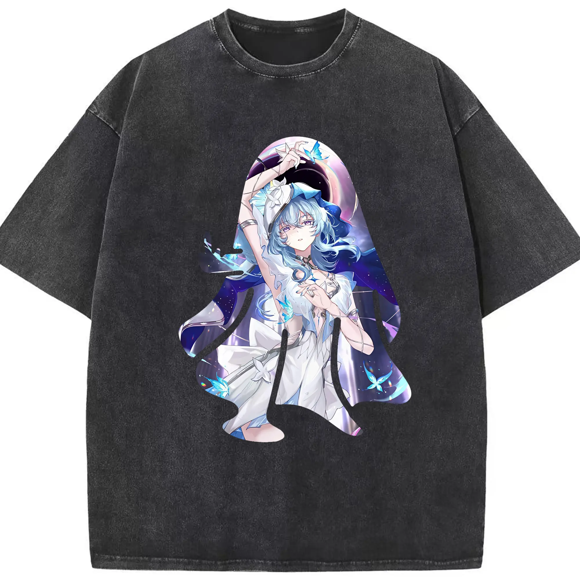 鳴潮 グッズ ショアキーパー - 綿100％ ヴィンテージ風 半袖Tシャツ ・ フロントプリント ・ 柔らか肌触り ・ 通気性 快適 ・ スポーツ カジュアル 外出用