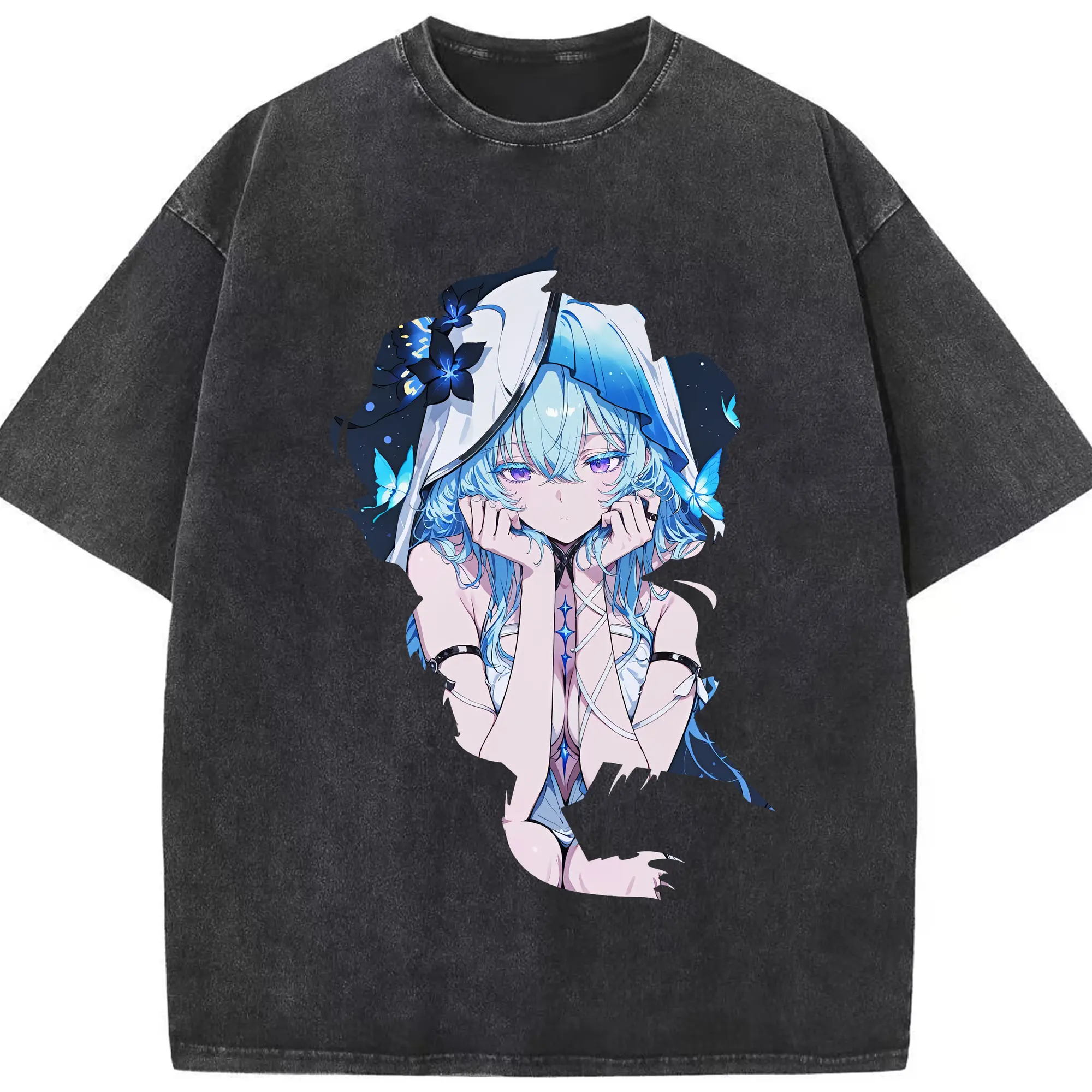 鳴潮 グッズ ショアキーパー - 綿100％ ヴィンテージ風 半袖Tシャツ ・ フロントプリント ・ 柔らか肌触り ・ 通気性 快適 ・ スポーツ カジュアル 外出用