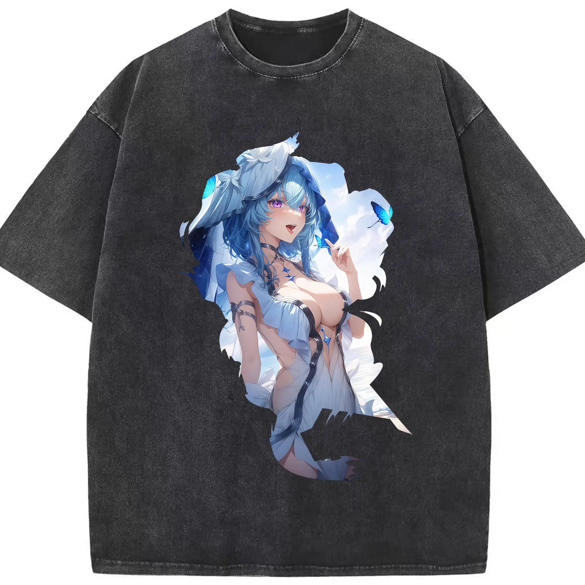 鳴潮 グッズ ショアキーパー - 綿100％ ヴィンテージ風 半袖Tシャツ ・ フロントプリント ・ 柔らか肌触り ・ 通気性 快適 ・ スポーツ カジュアル 外出用