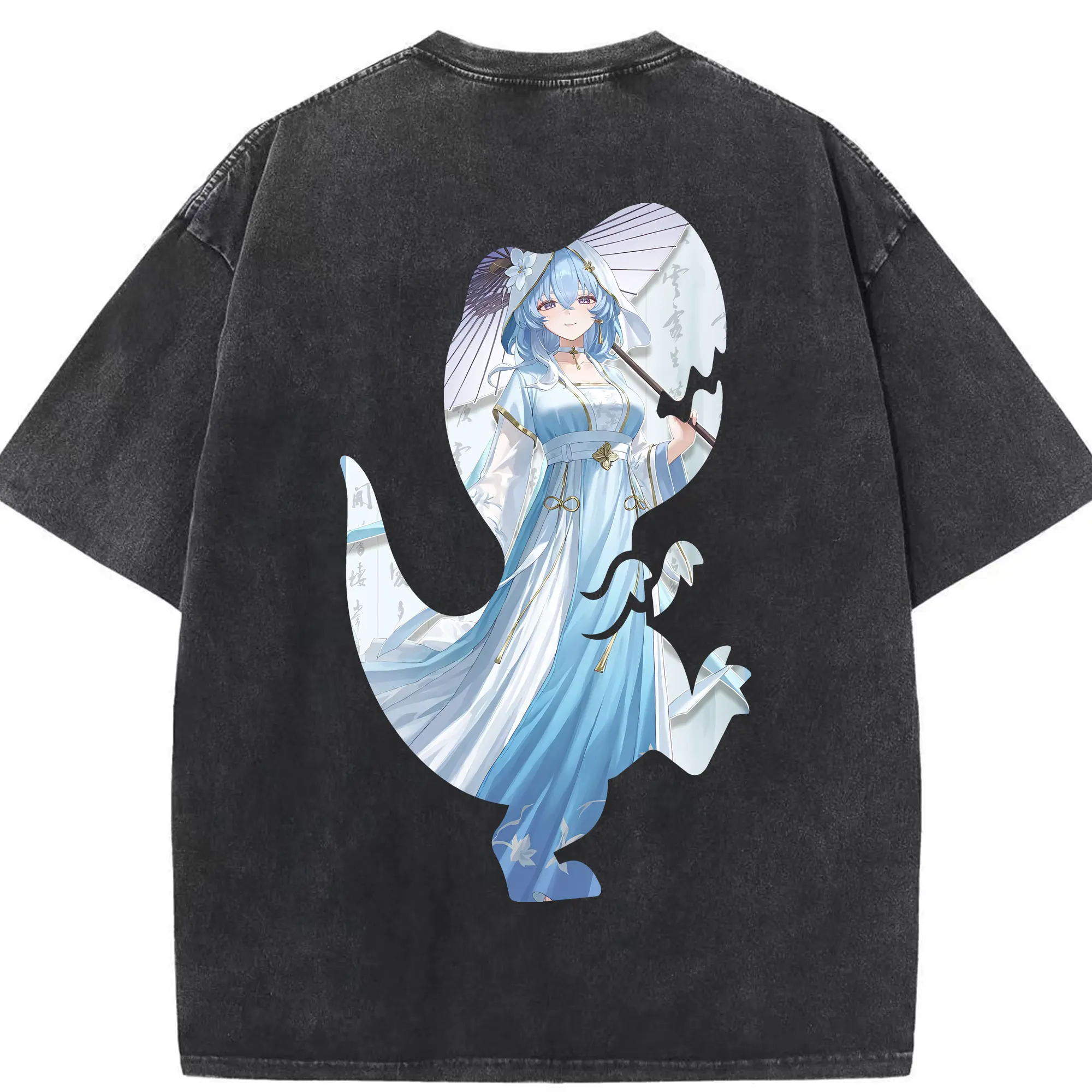 鳴潮 グッズ ショアキーパー - 綿100％ ヴィンテージ風 半袖Tシャツ ・ 背面プリント ・ 柔らか肌触り ・ 通気性 快適 ・ スポーツ カジュアル 外出用