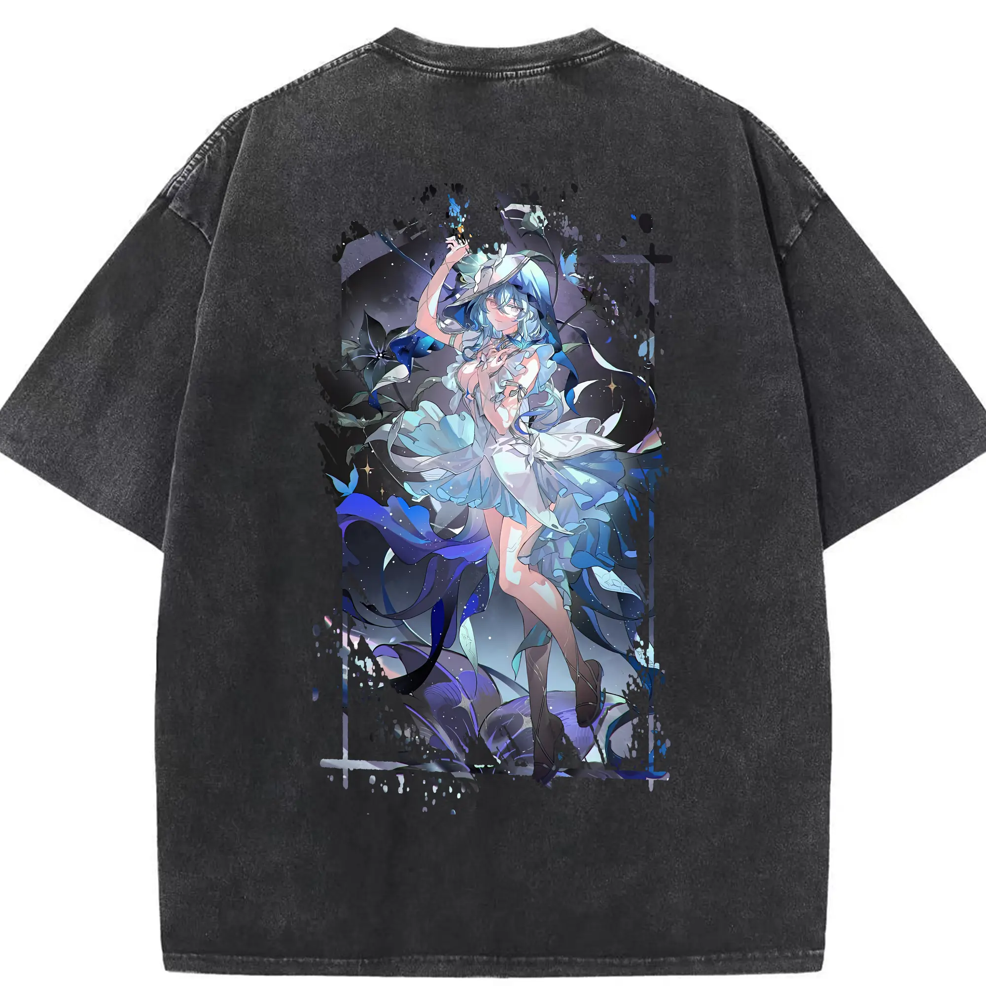 鳴潮 グッズ ショアキーパー - 綿100％ ヴィンテージ風 半袖Tシャツ ・ 背面プリント ・ 柔らか肌触り ・ 通気性 快適 ・ スポーツ カジュアル 外出用