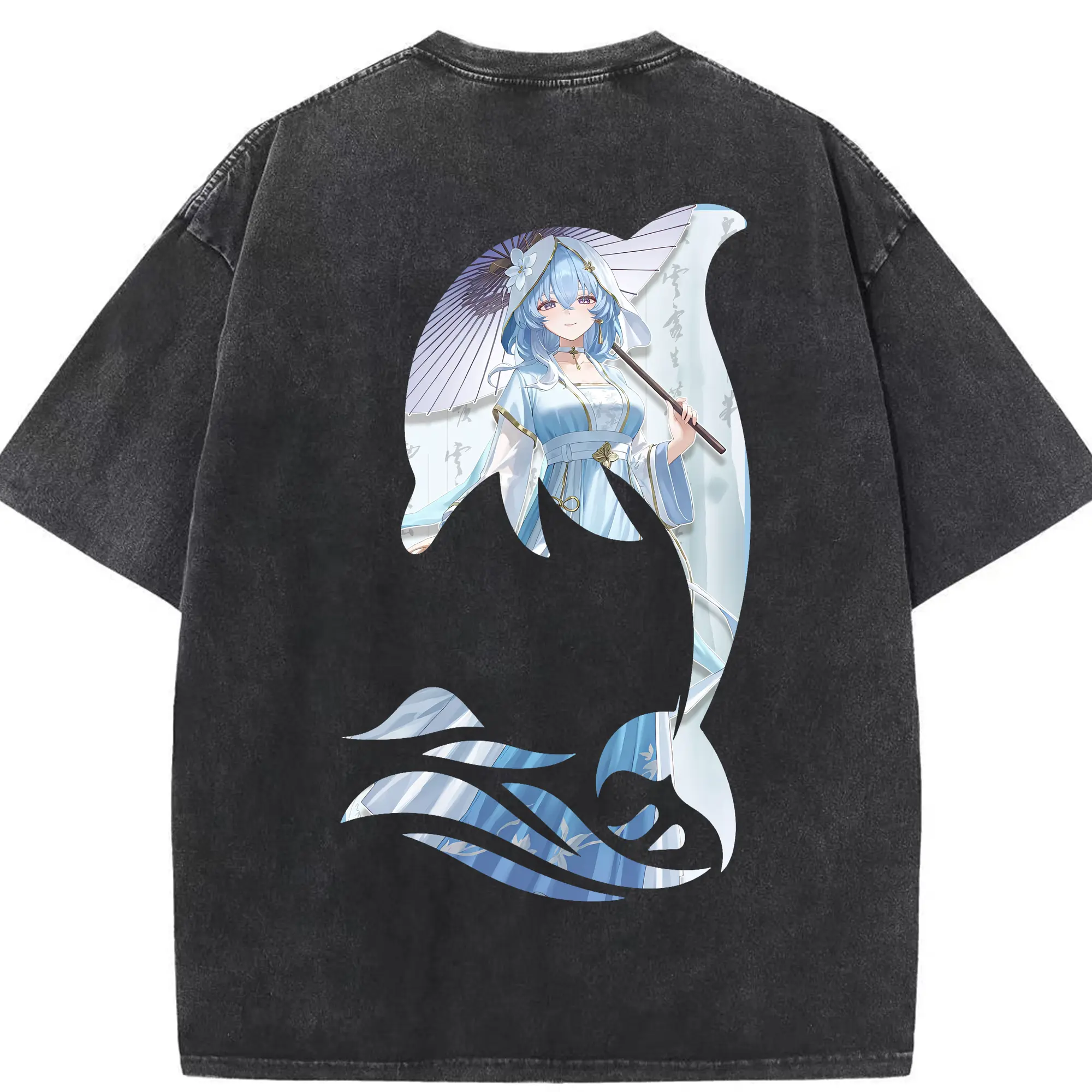 鳴潮 グッズ ショアキーパー - 綿100％ ヴィンテージ風 半袖Tシャツ ・ 背面プリント ・ 柔らか肌触り ・ 通気性 快適 ・ スポーツ カジュアル 外出用