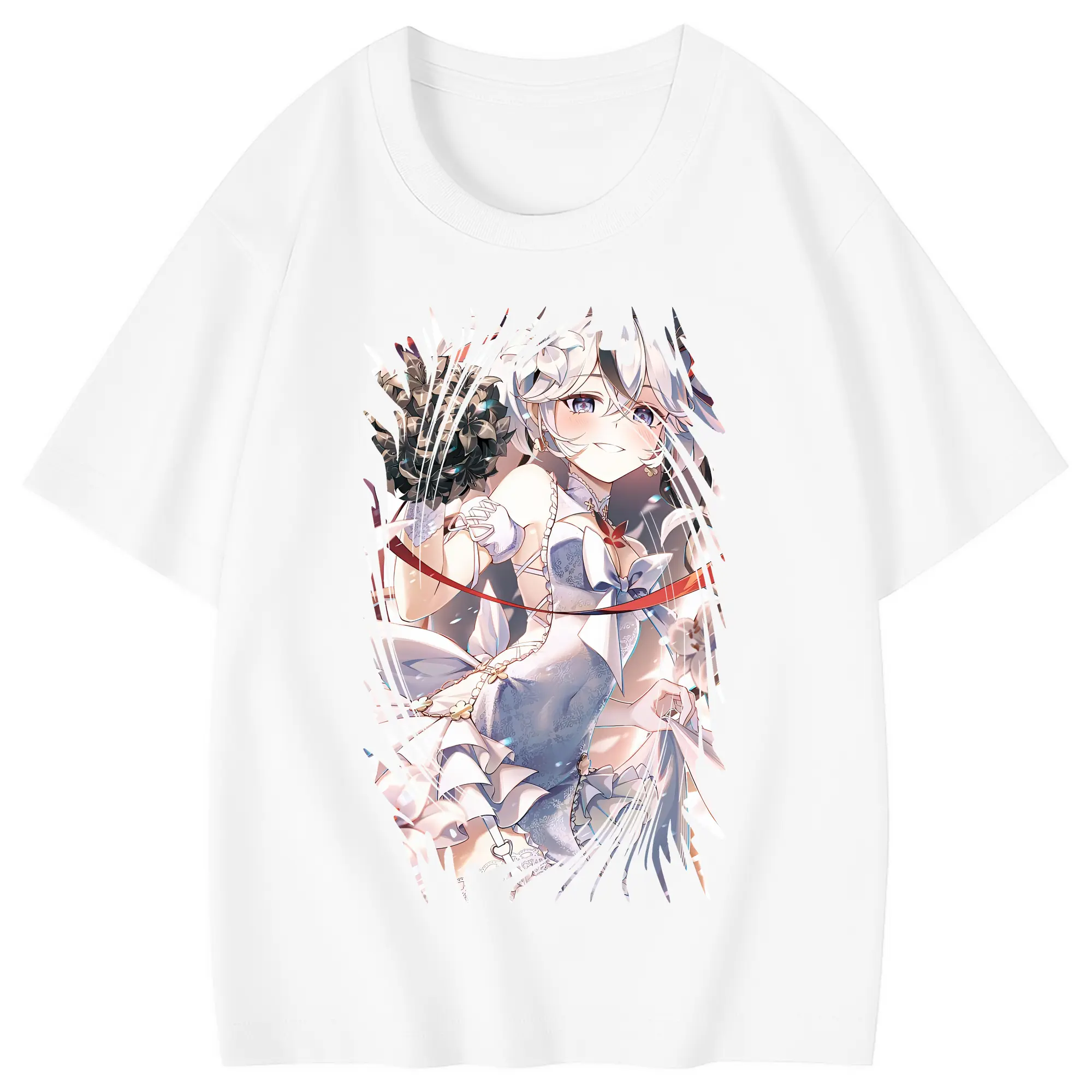 鳴潮 グッズ ツバキ - 綿100％ キッズTシャツ ・ フロントプリント ・ 快適 通気性 ・ スポーツ カジュアル 散歩用