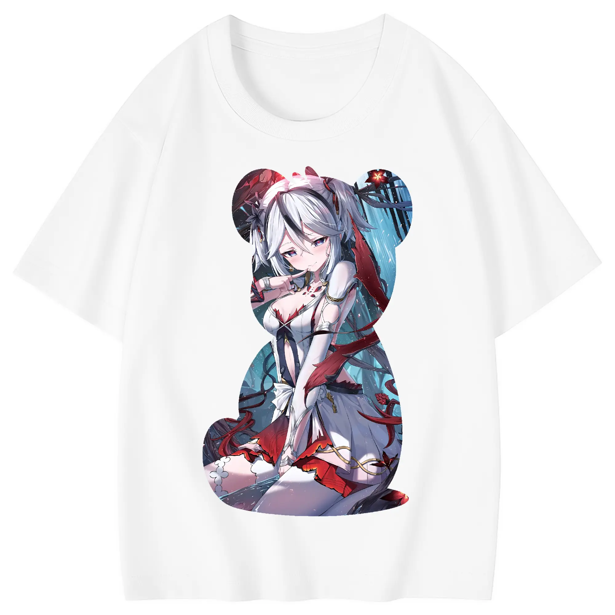 鳴潮 グッズ ツバキ - 綿100％ キッズTシャツ ・ フロントプリント ・ 快適 通気性 ・ スポーツ カジュアル 散歩用
