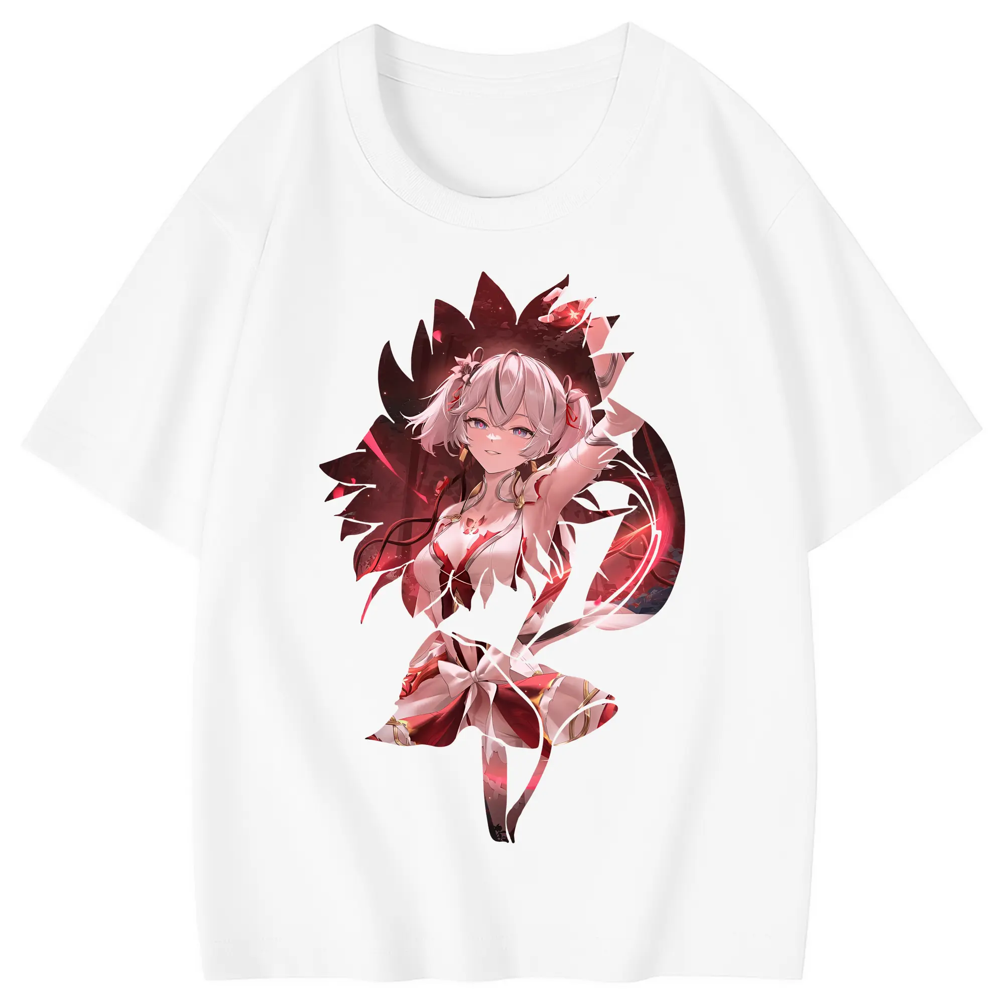 鳴潮 グッズ ツバキ - 綿100％ キッズTシャツ ・ フロントプリント ・ 快適 通気性 ・ スポーツ カジュアル 散歩用