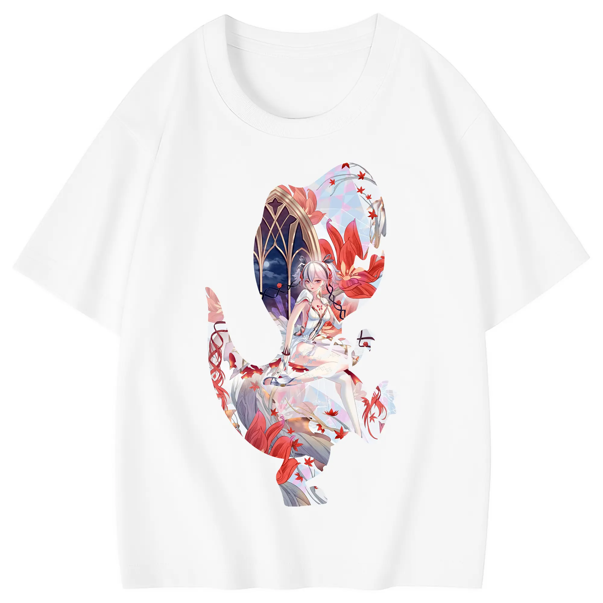 鳴潮 グッズ ツバキ - 綿100％ キッズTシャツ ・ フロントプリント ・ 快適 通気性 ・ スポーツ カジュアル 散歩用