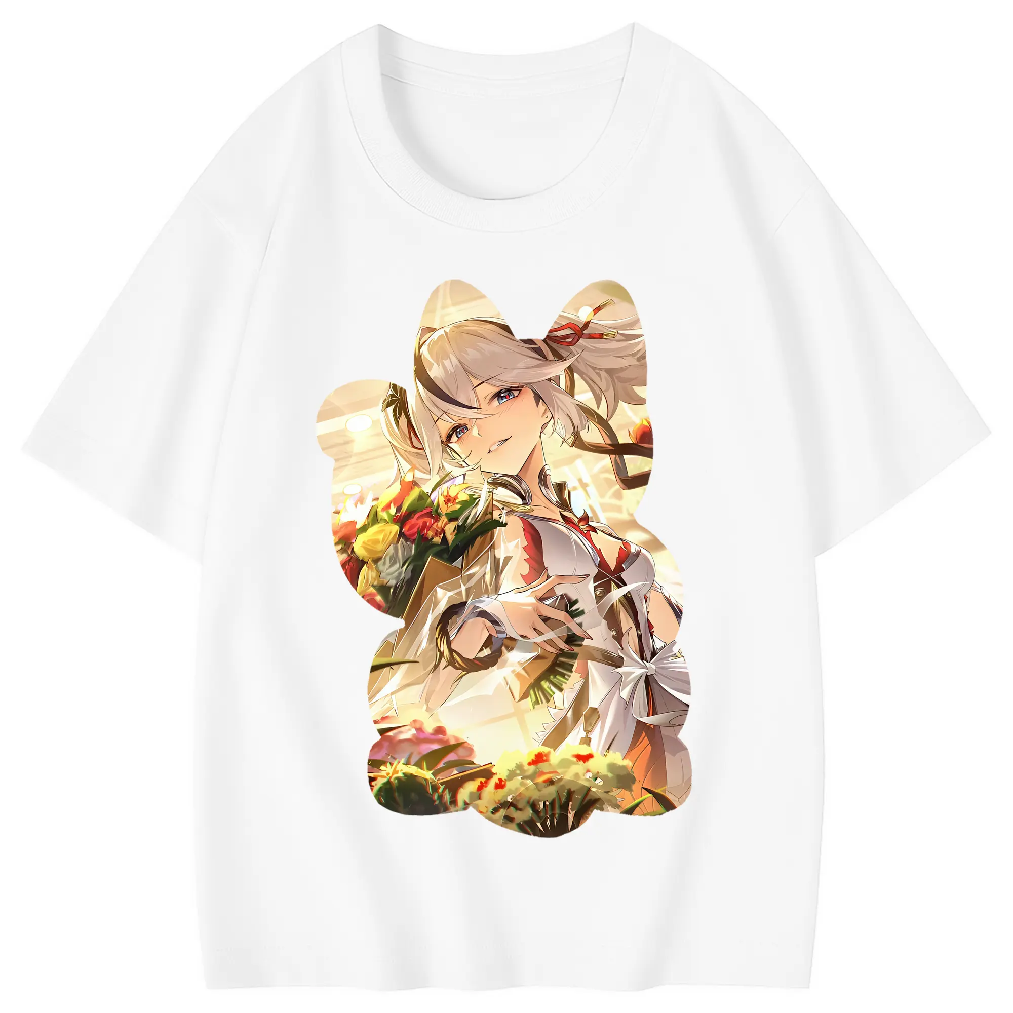 鳴潮 グッズ ツバキ - 綿100％ キッズTシャツ ・ フロントプリント ・ 快適 通気性 ・ スポーツ カジュアル 散歩用